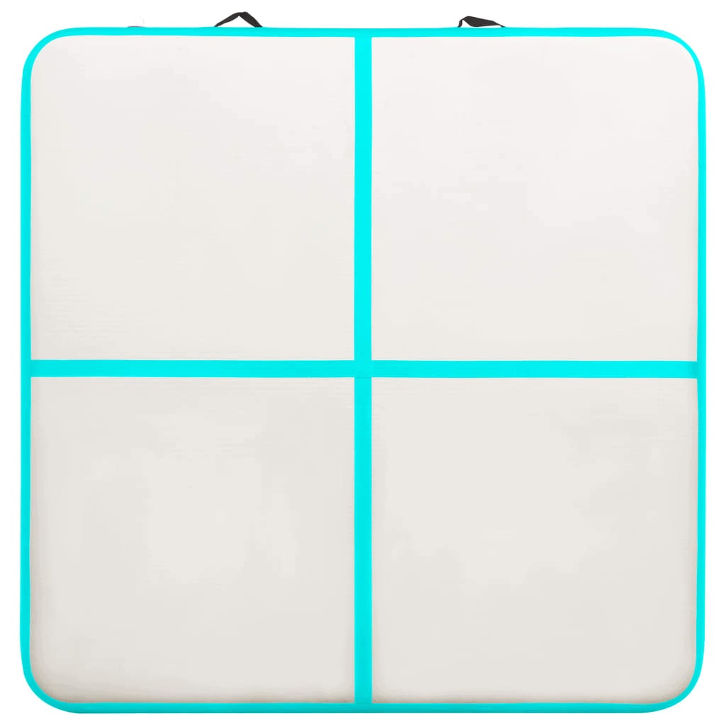 GYMNASTIC MAT ACROBATIC INFLATABLE MATTRESS 200x200x15CM GREEN Packaging status original