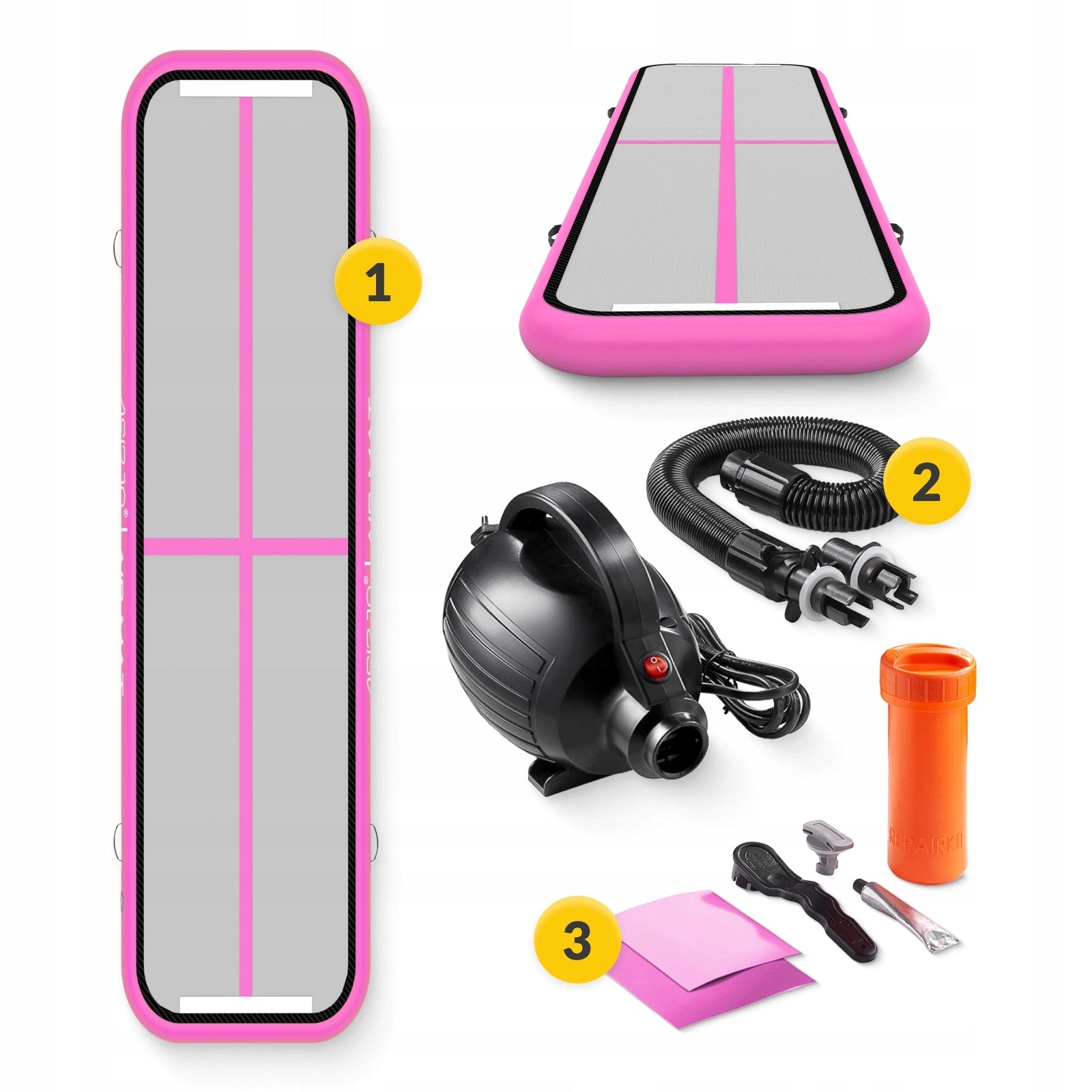 GYMNASTIC MAT ACROBATIC PATH AIR MAT INFLATABLE MATTRESS PUMP 4M Packaging status original