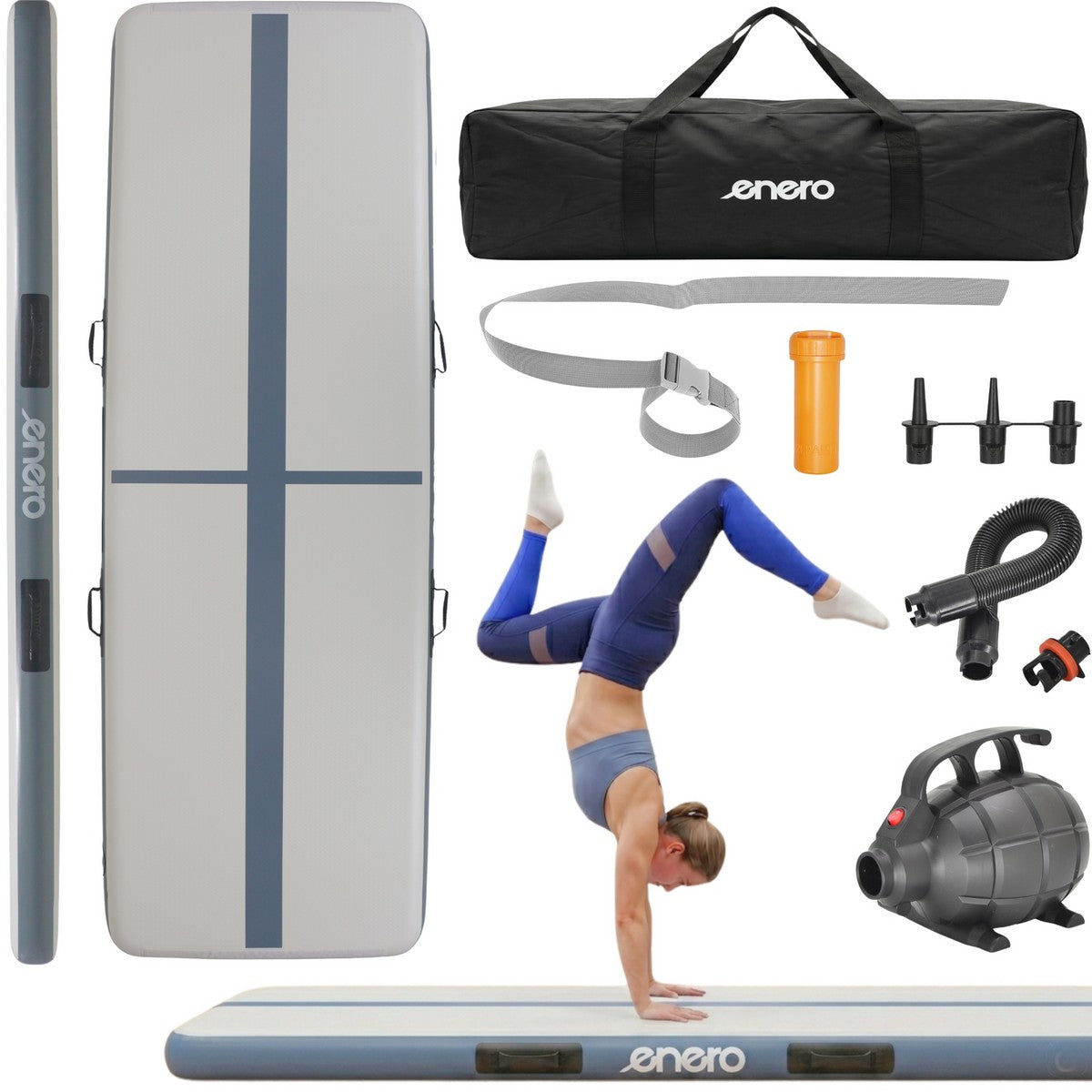 GYMNASTIC MAT ACROBATIC PATH AIRTRACK INFLATABLE ENERO 300x100x15cm