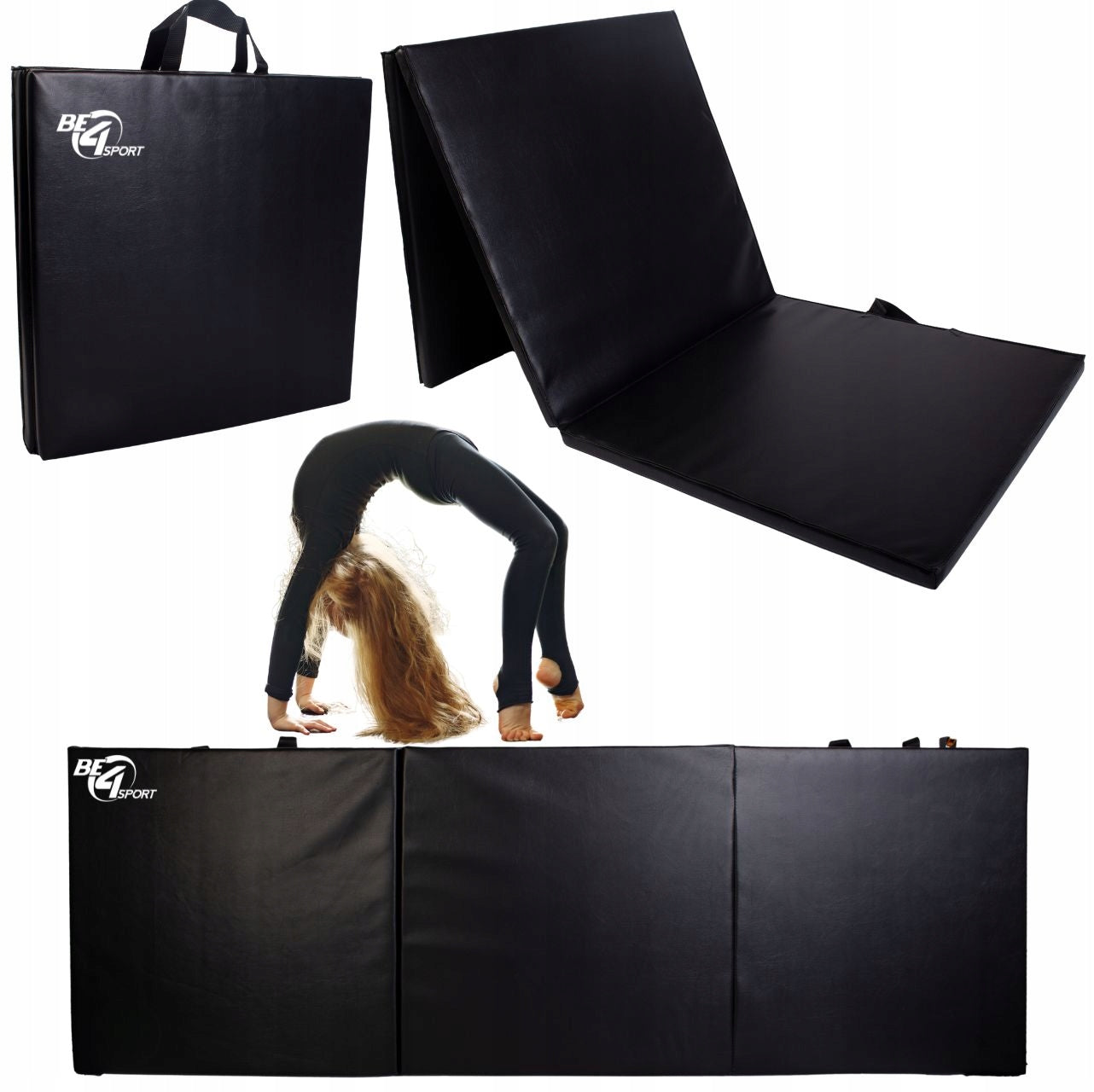 GYMNASTIC MATTRESS REHABILITATION EXERCISE FOLDING PORTABLE MAT 180x60