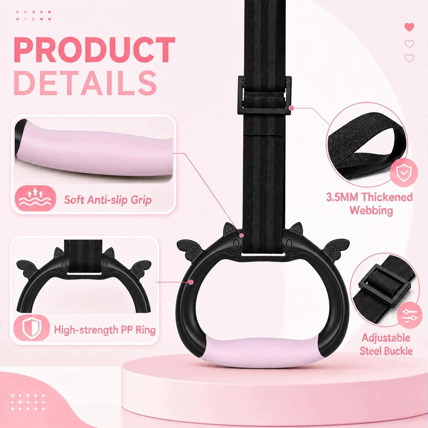 GYMNASTIC RINGS FOR CHILDREN 2M ADJUSTABLE TRAPEZOID Brand ZS