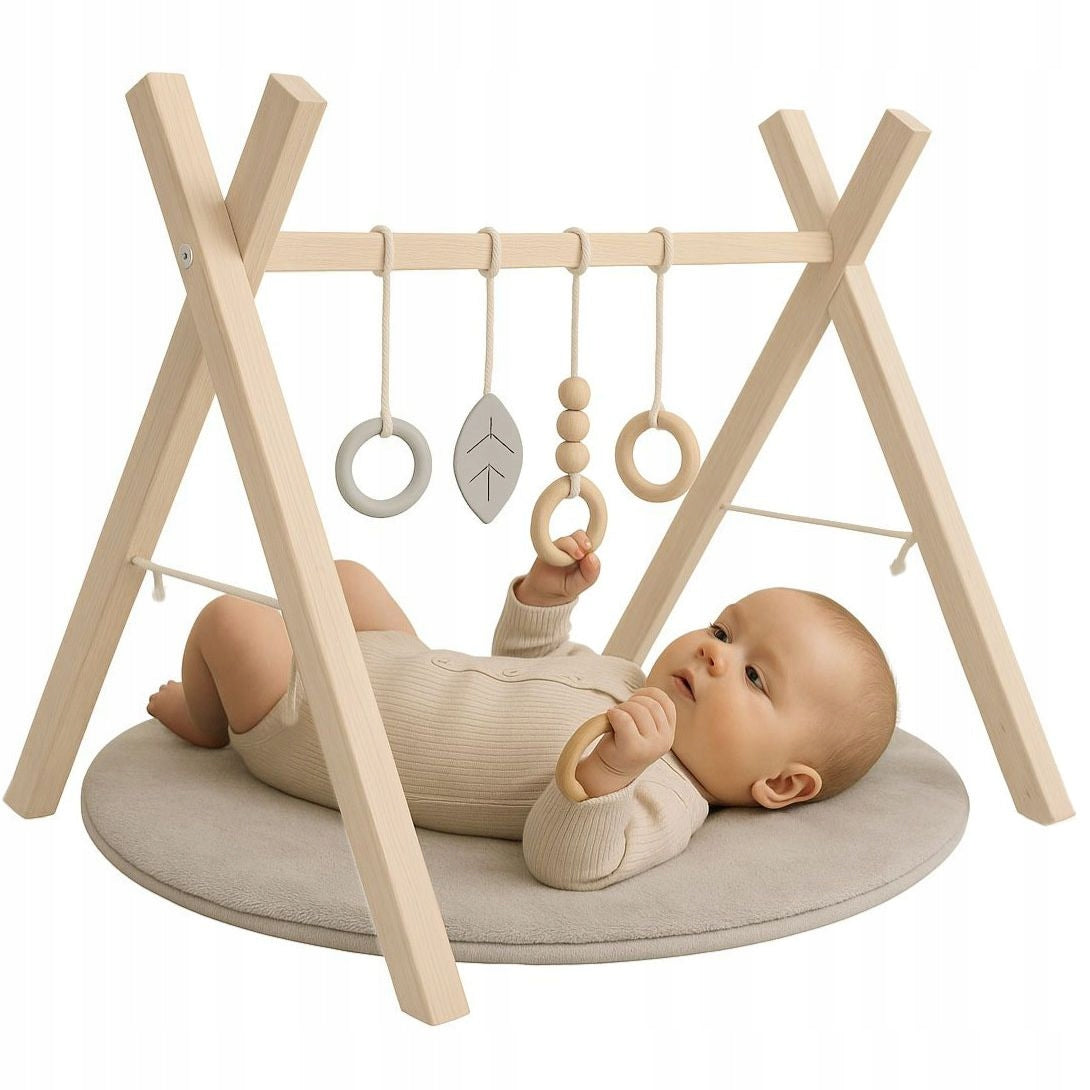 GYMNASTIC STAND EDUCATIONAL BEECH WOODEN BABY GYM BABIES CHILDREN Manufacturer code STOJAK EDUKACYJNY GIMNASTYCZNY DLA DZIECI