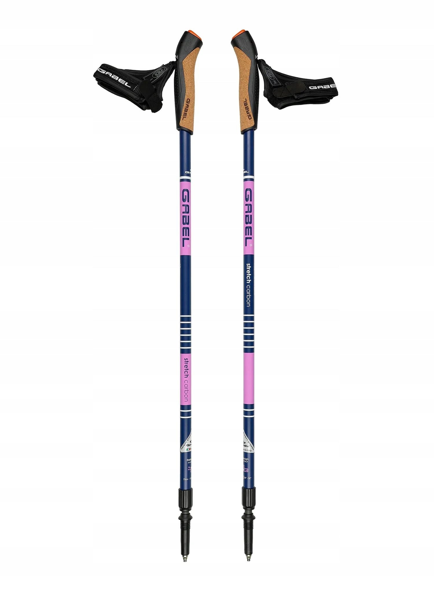 Gabel Stretch Carbon Nordic walking poles - lilac Brand Gabel