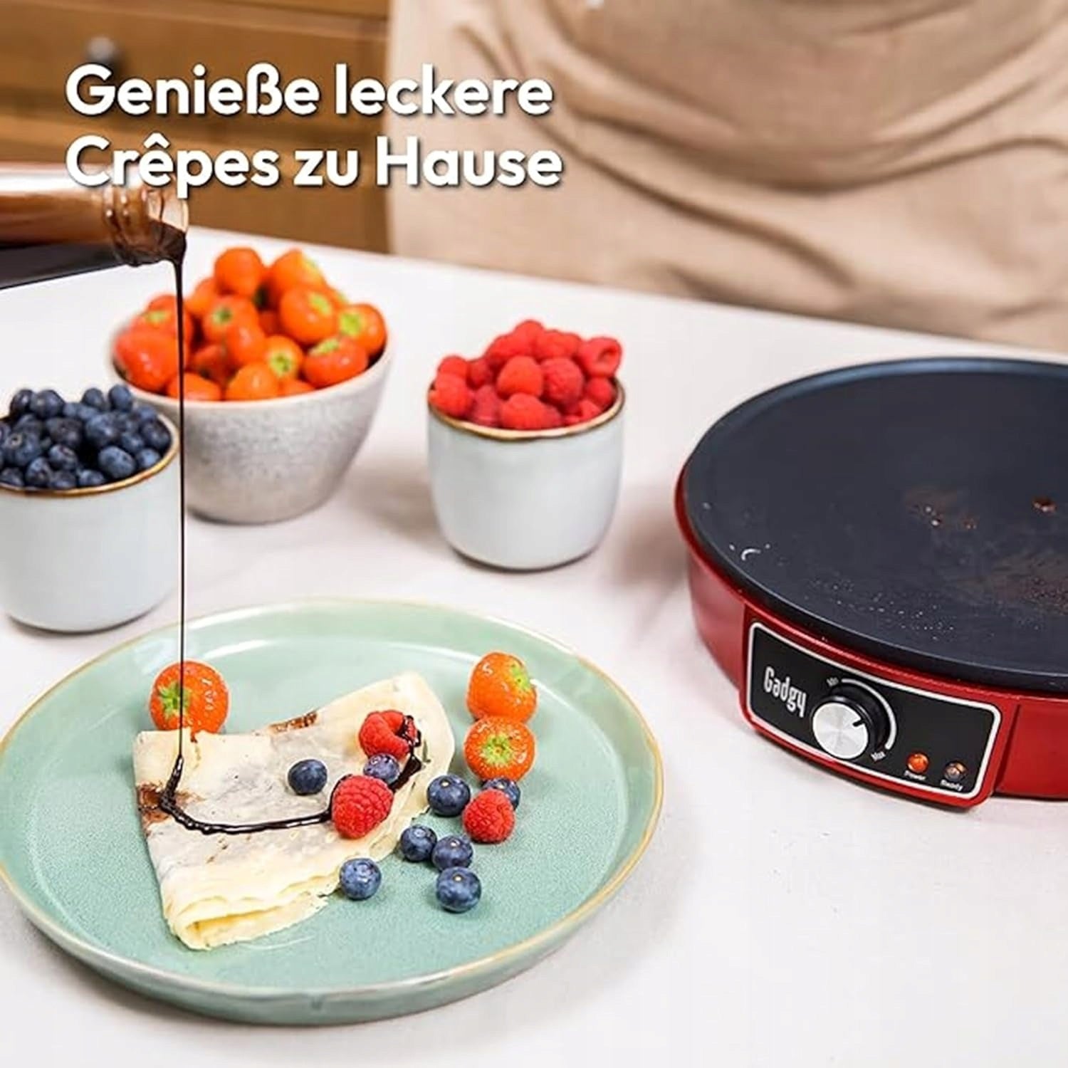Gadgy Pancake Maker 30cm with Non-stick Coating and Cake Spreader Brand no brand