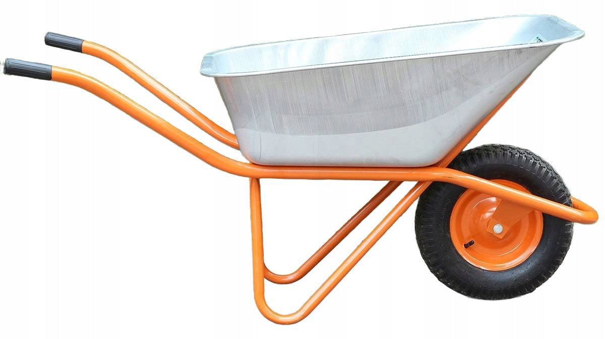 Galvanized Garden Single Wheel Barrel Pressed 100L / 140L Capacity 100 l