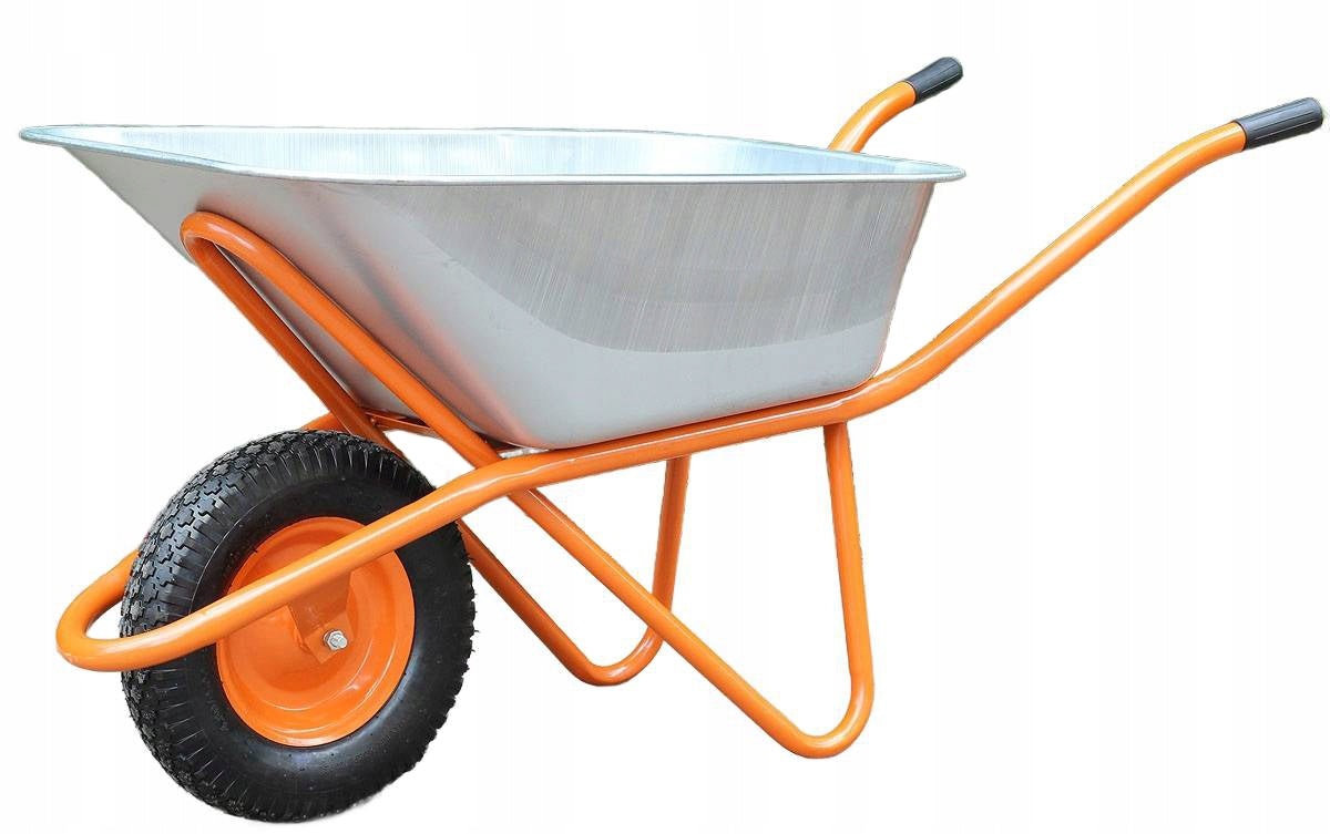 Galvanized Garden Single Wheel Barrel Pressed 100L / 140L Kind wheelbarrow