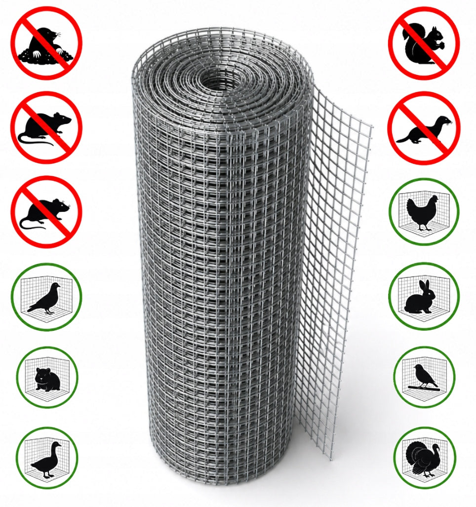 Galvanized Steel Welded Breeding Mesh 25.4x25.4x1.07mm 10MB