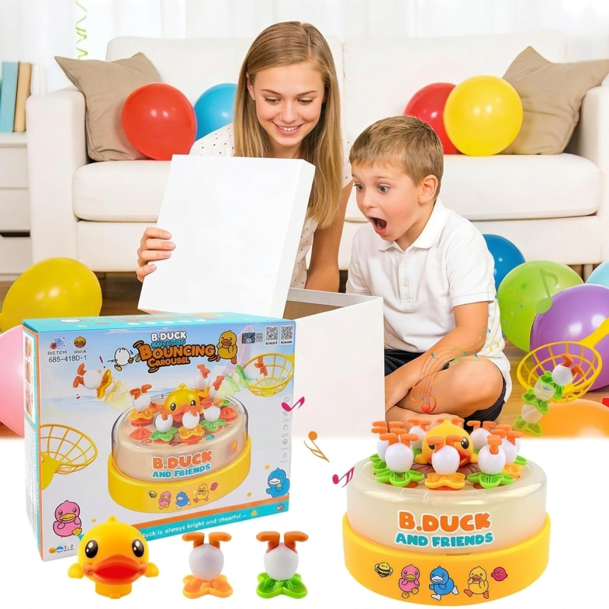 Game Bounce Catch Duck Pop Up Jumping Interactive Educational Game 2026 NEW Minimum kid's age 3