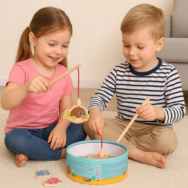 Game Fishing on Magnet Wooden Arcade Game Fishing Rod for Kids Manufacturer code CH-254734