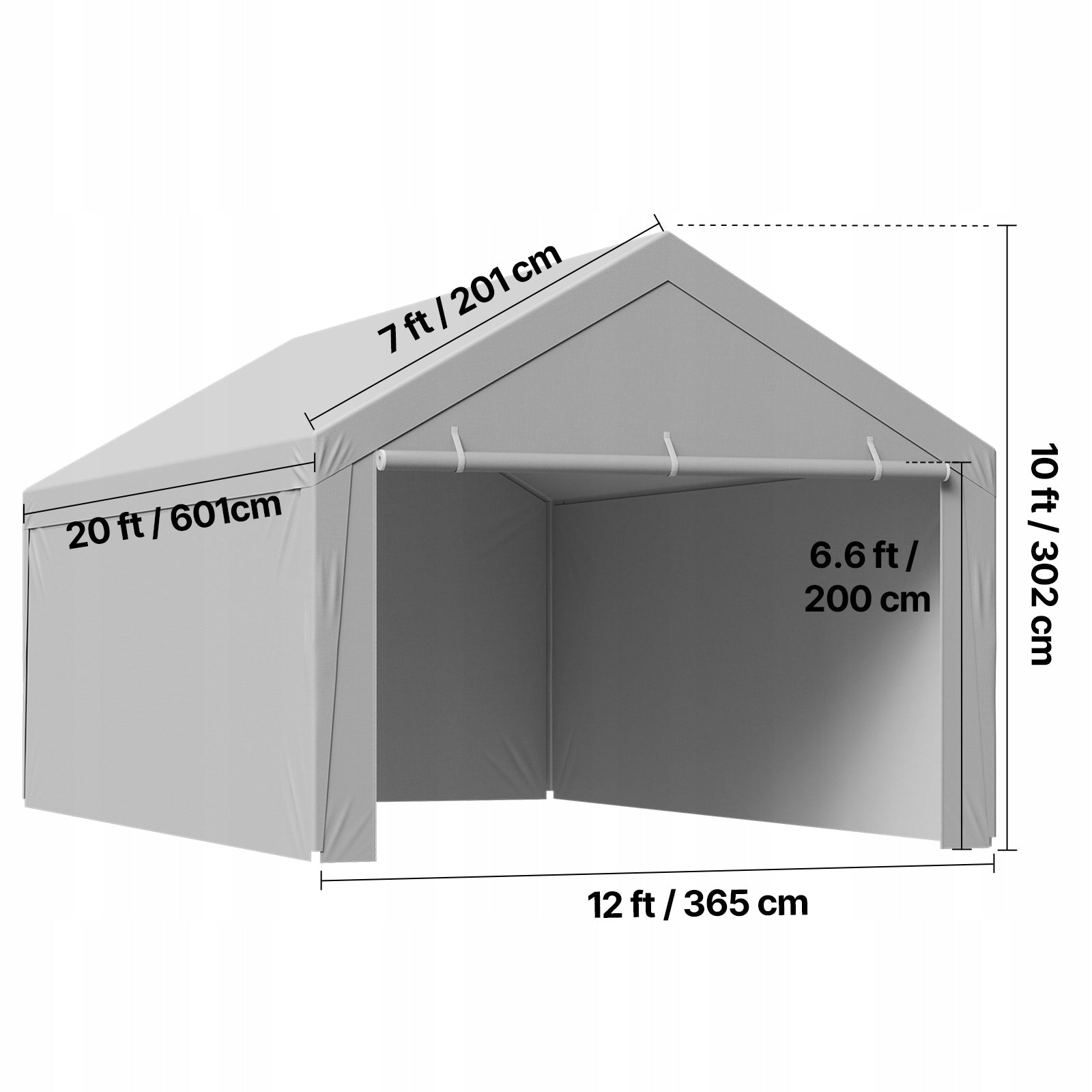 Garage Tent 365x609CM Portable Garage Tent For Car Window Manufacturer code CKPB12X20FTHX72QR0
