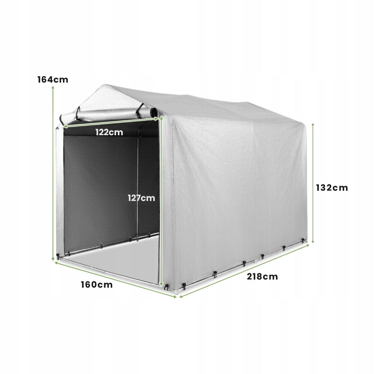 Garage Tent Garden Shed 160 x 218 x 164 cm Waterproof Manufacturer Costway