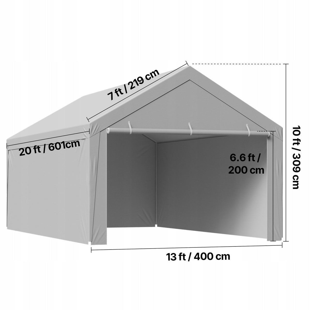 Garage Tent With Walls Grey 6,09x3,96M UV Resistant Manufacturer code CKPB13X20FTHFHUU