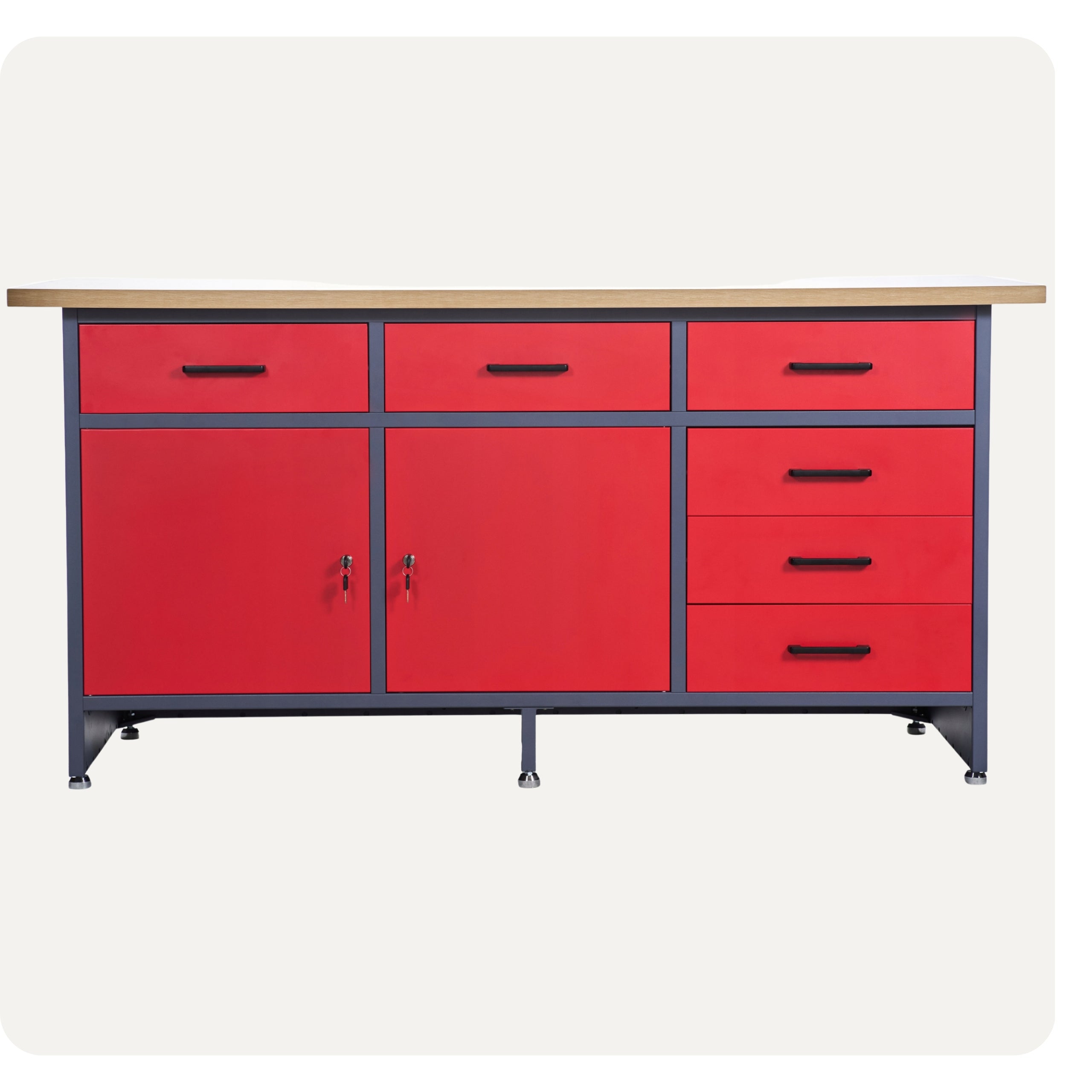 Garage Workshop Table for Tools Anthracite-Red Premium Packaging status original