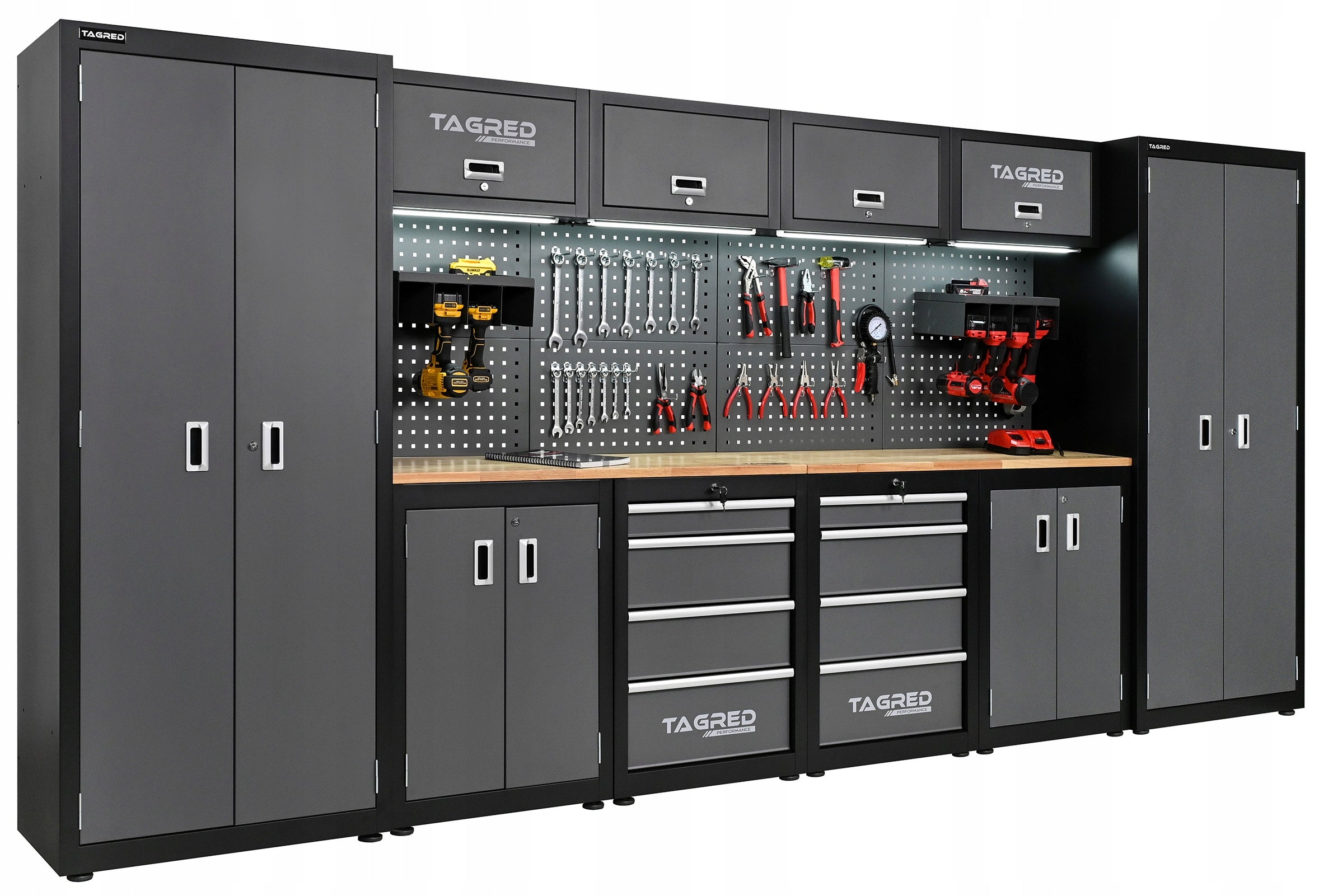 Garage furniture workshop bookcase modules for garage workshop 400 cm Manufacturer code TA198CX2