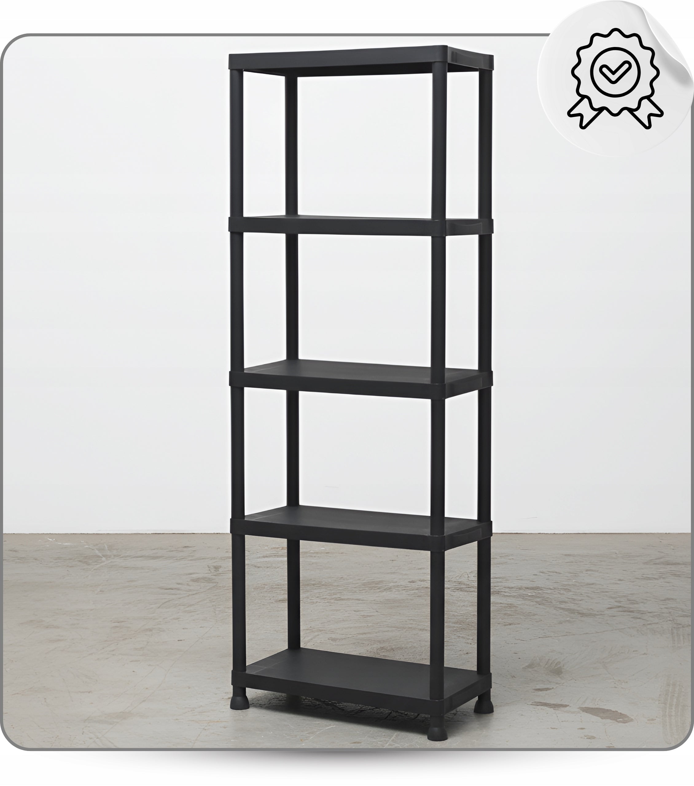 Garage storage rack workshop bathroom plastic black 171x61cm Packaging status original