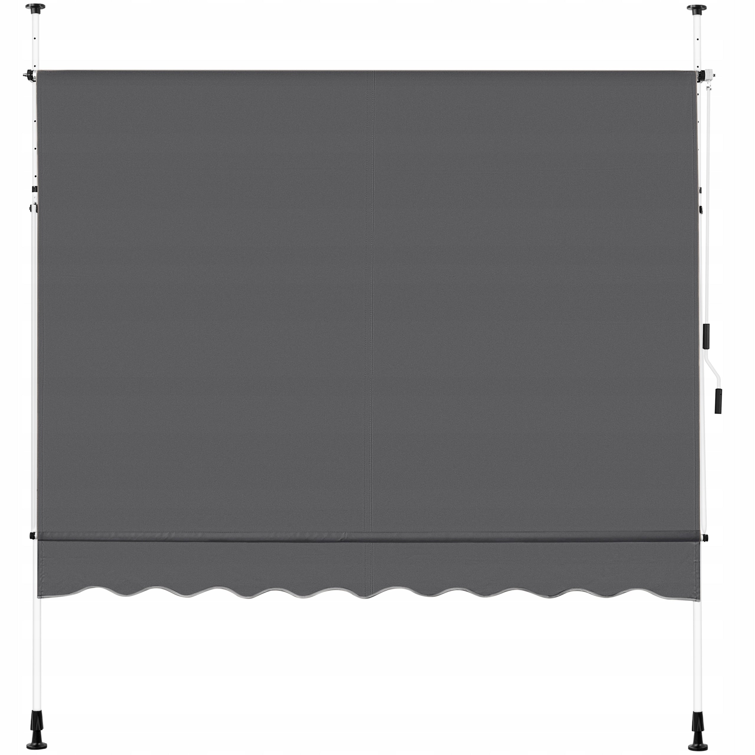 Garden Awning 2,5 m, Manual, Unfolding, Without Drilling, Dark Grey Product width 180 cm