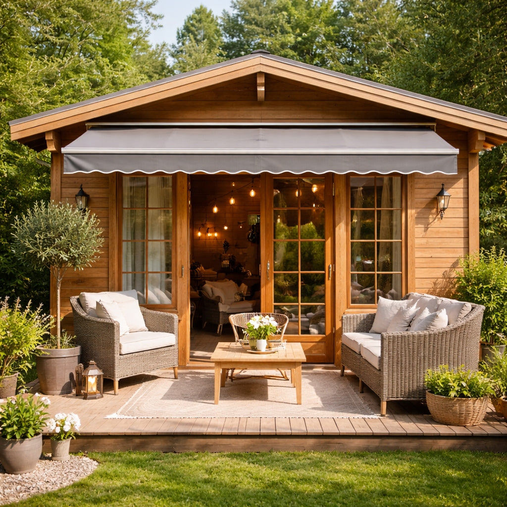 Garden Awning TERRACE 3x2,5 m PATIO 300cm x 250cm GARDEN Kind marquise