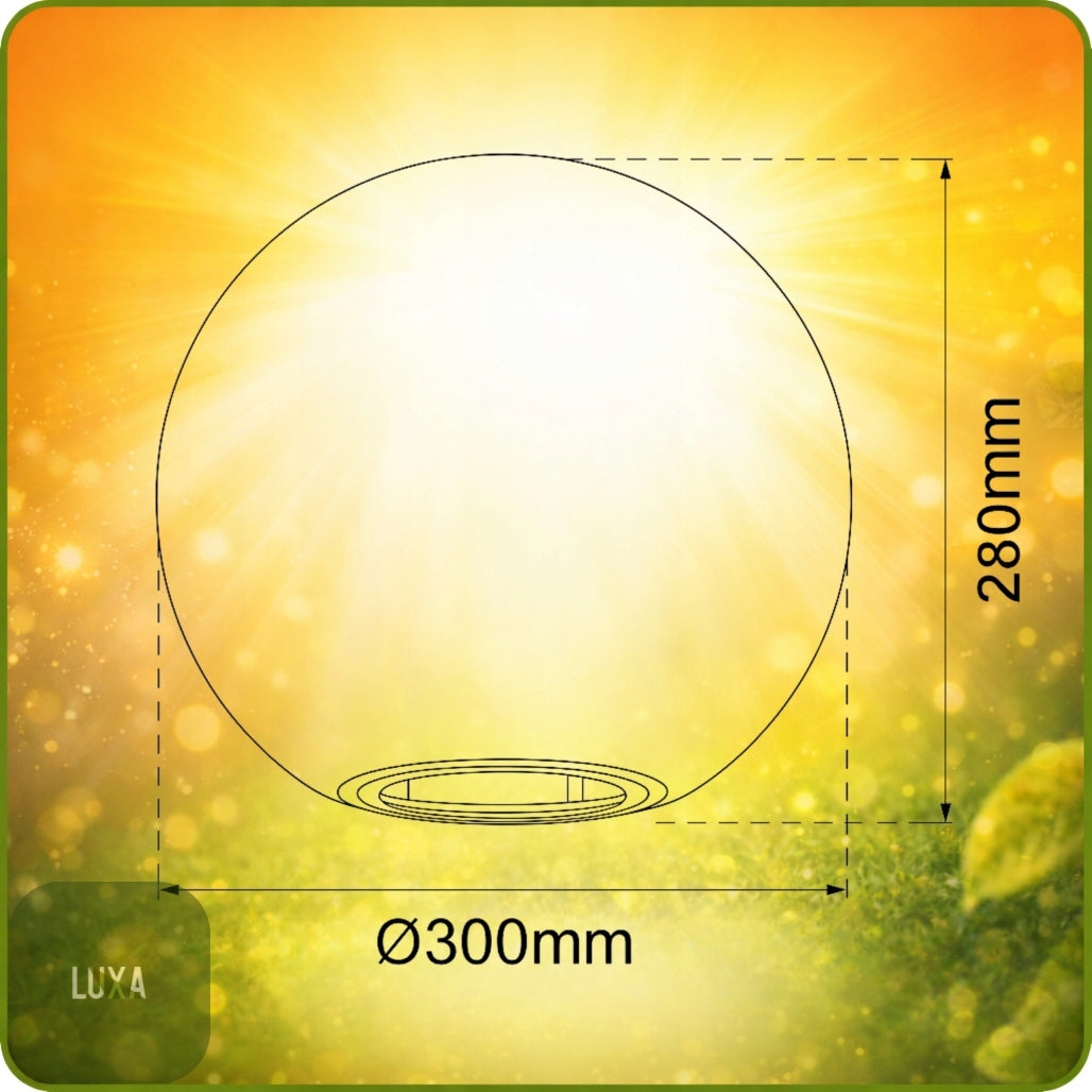 Garden Ball E27 30cm ABOVE GROUND TERRACE for LED HAMMERED Outdoor 230V Product weight with unit packaging 1.6 kg