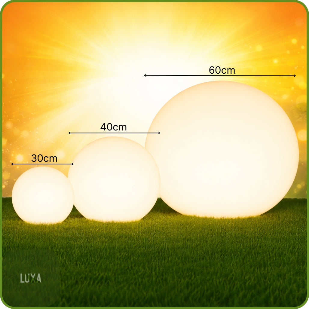 Garden Ball E27 40cm ABOVE GROUND TERRACE for LED HAMMERED Outdoor 230V IP protection class IP44