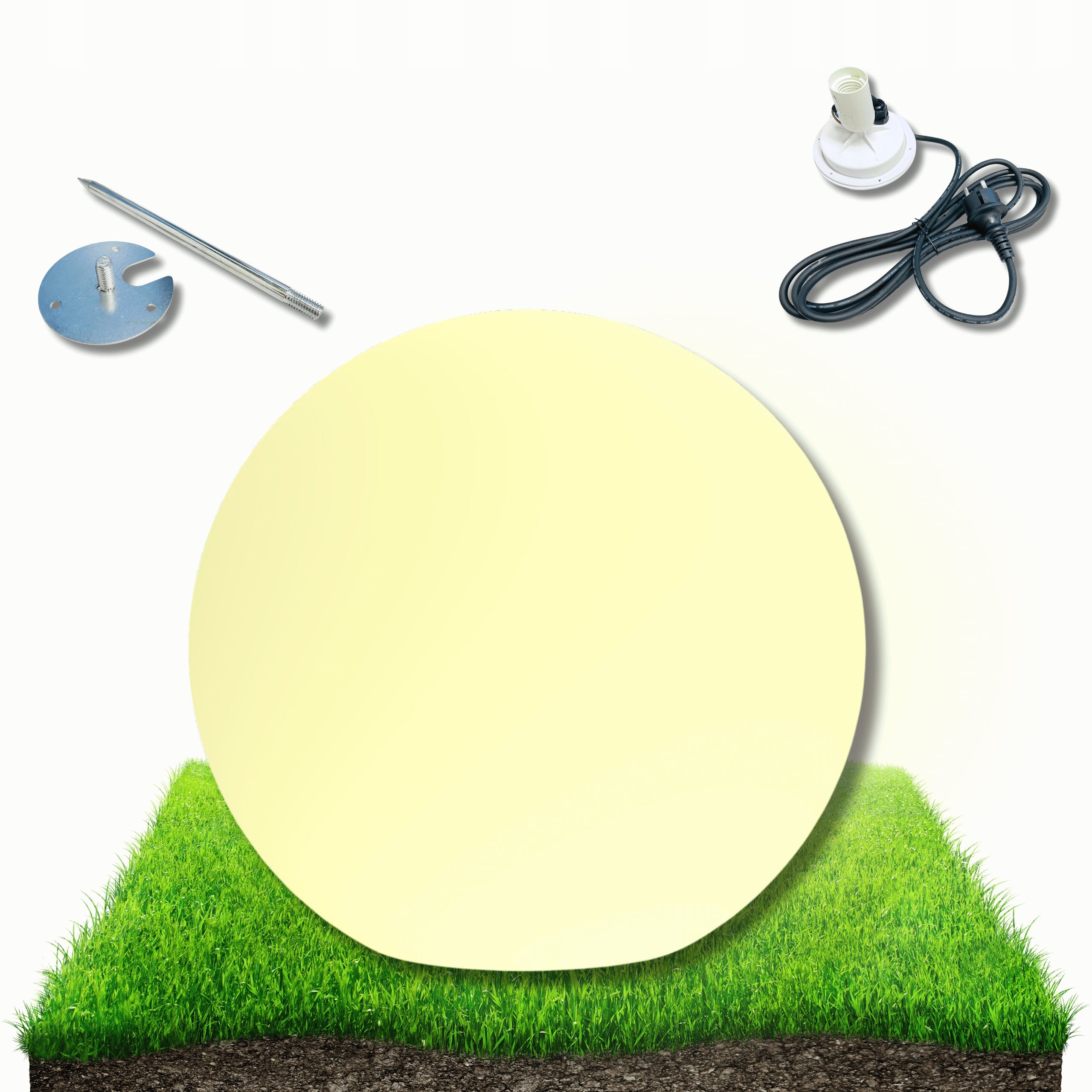 Garden Ball E27 Fi 30cm Cord with Plug Hard Plastic Accessories Batteries included no