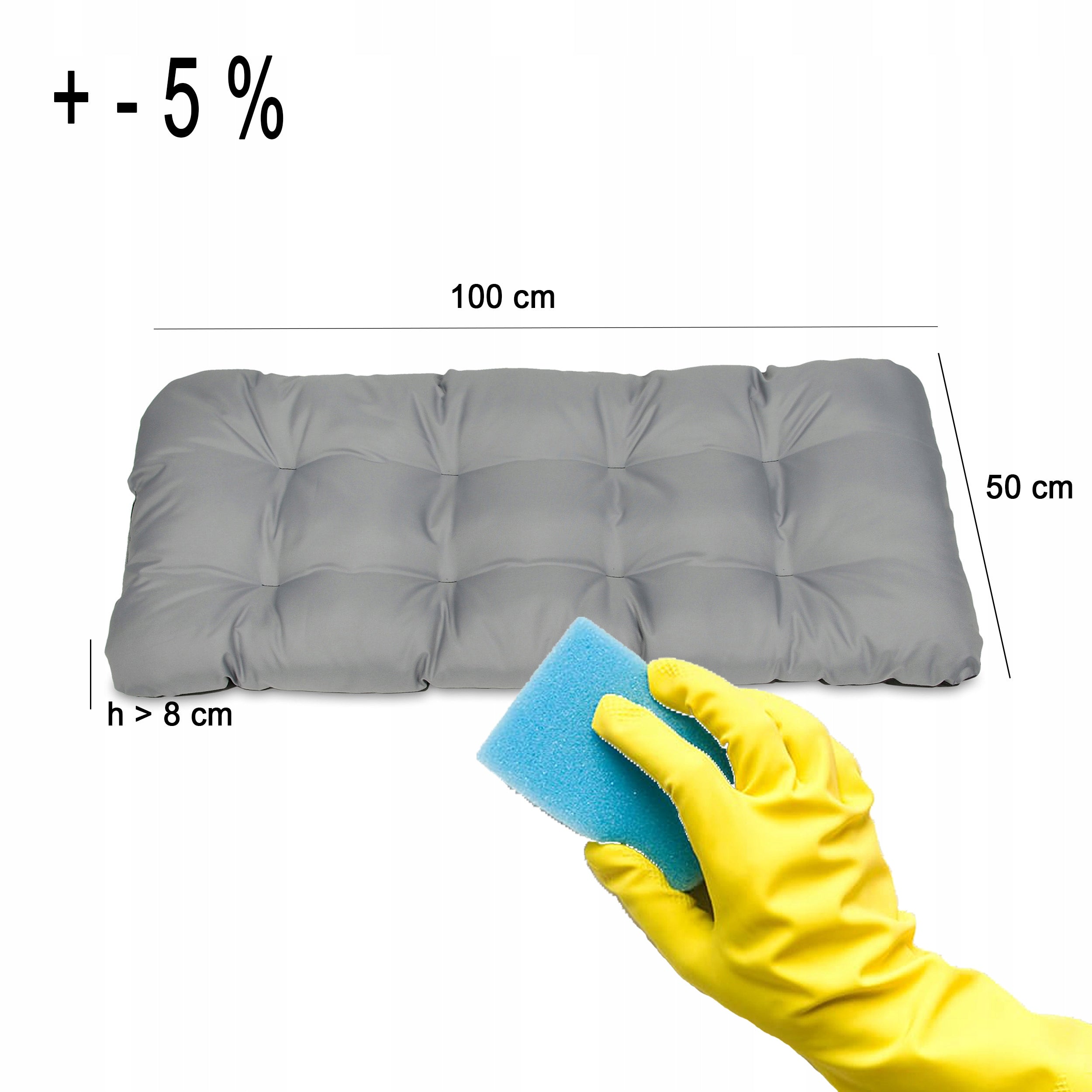 Garden Bench Cushion Swing Waterproof Pallets 100x50 STEEL Packaging status original
