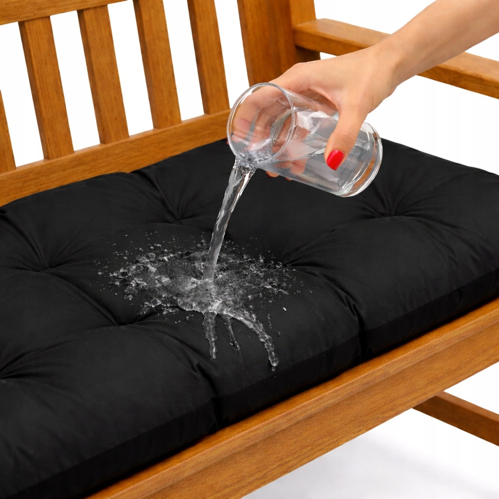 Garden Cushion for Bench Swing 100x50 Quilted Soft Durable BLACK Manufacturer code 5903631570032