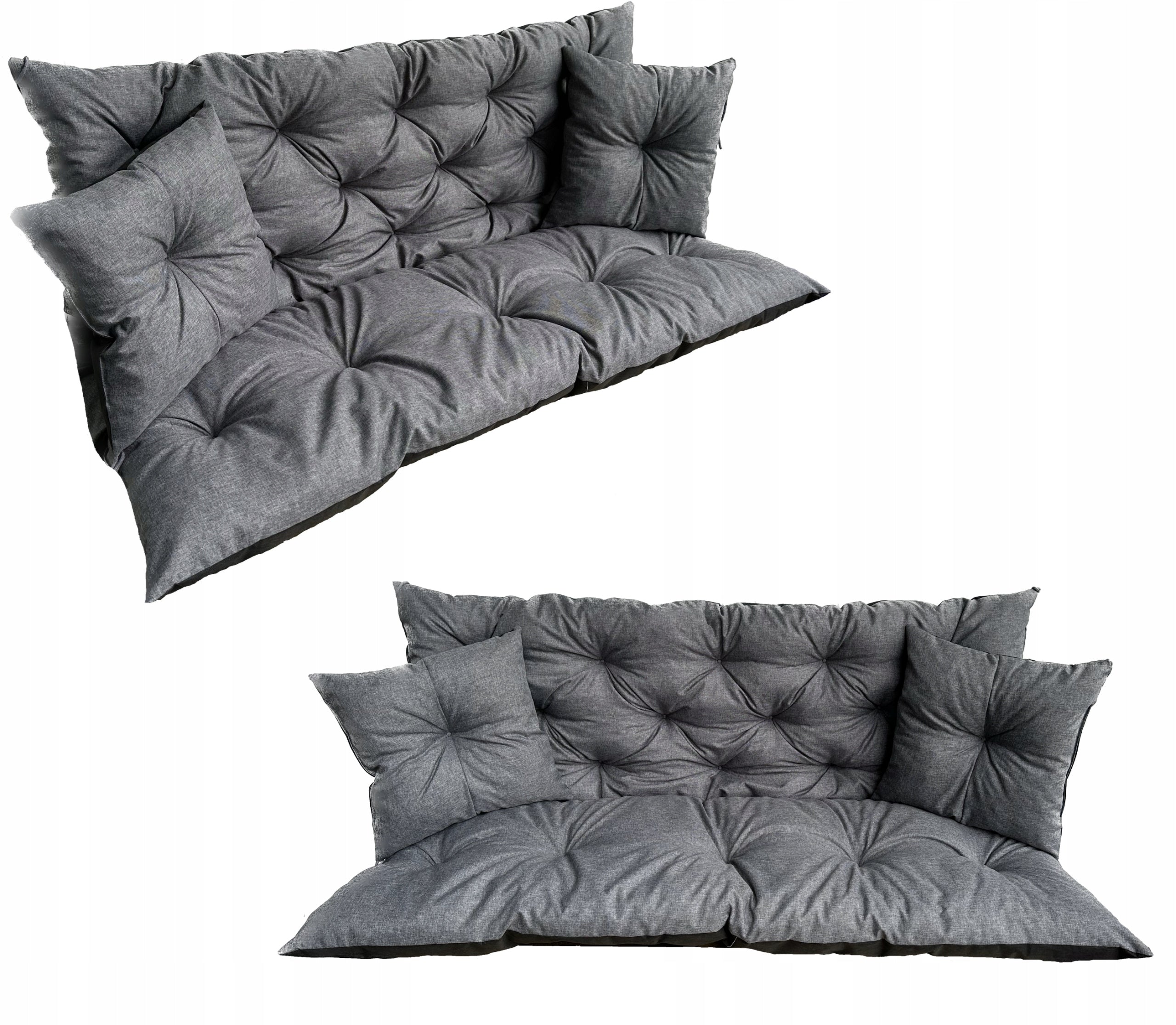Garden Cushion for Bench Swing 180x60x50 Waterproof Imitation Linen