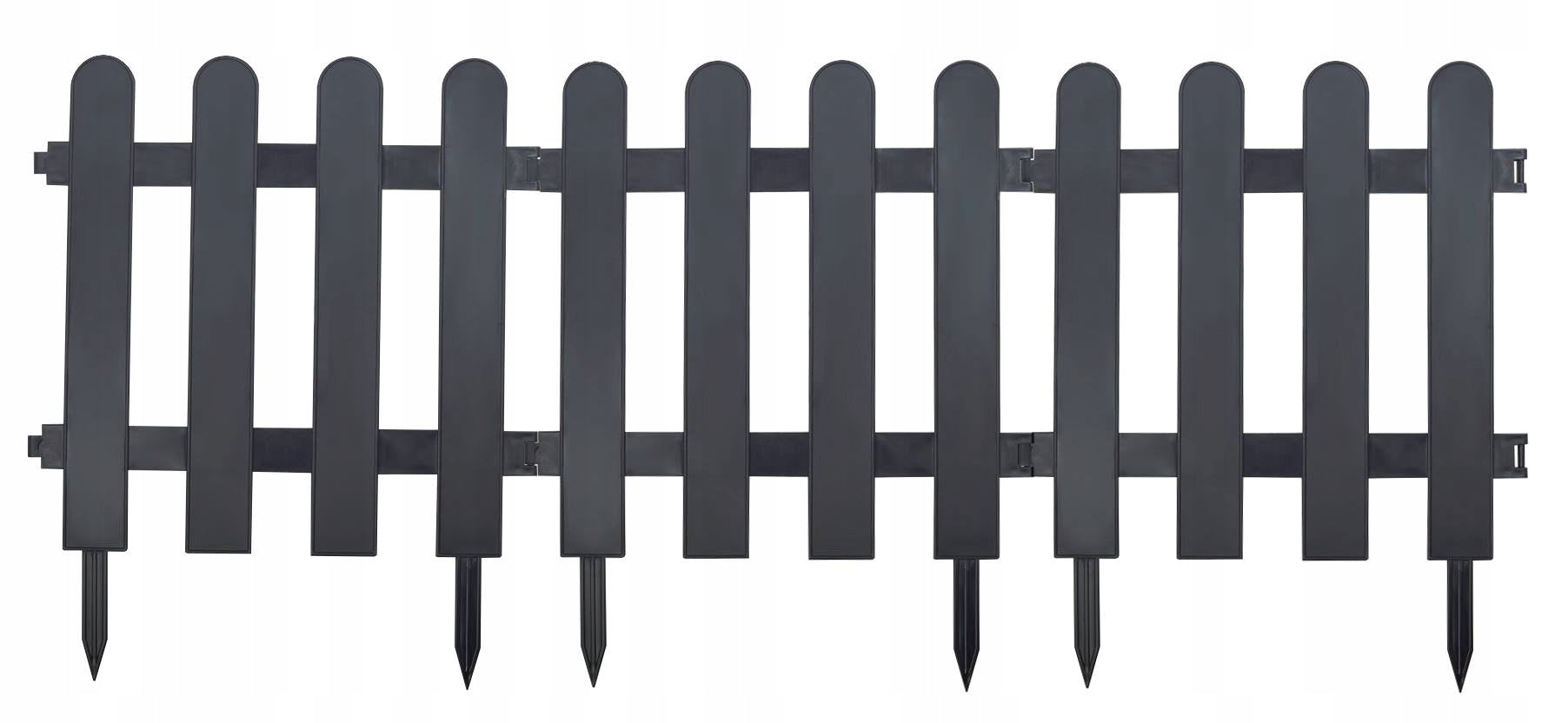 Garden Fence 10x Palisade Graphite edging 3m