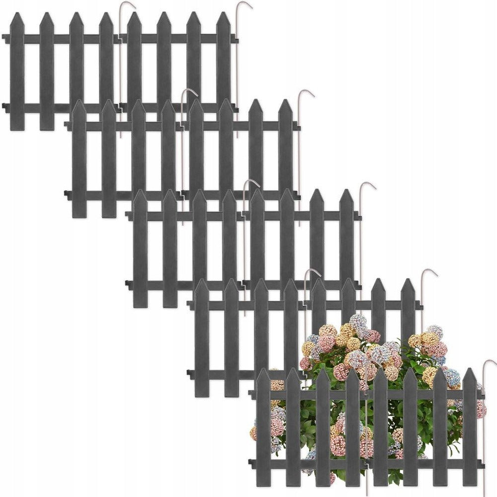 Garden Fence Brown Decorative Edge VILDE 30 x 30 cm 10 pcs.