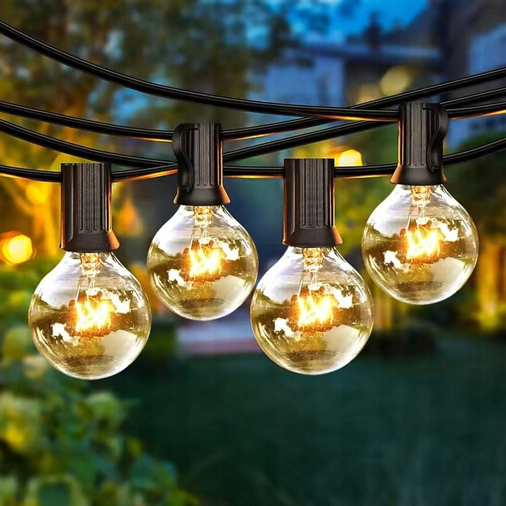Garden Garland 20m Light Chain 20x Outdoor LED Light Bulbs E12 230V Globe diameter 4 cm