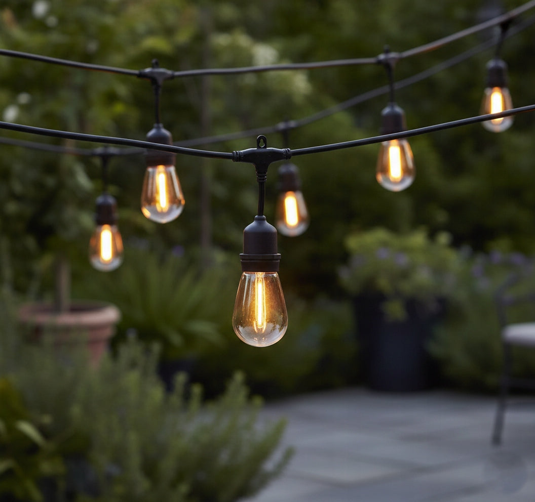 Garden Garland Light 10M 10X LED Bulb E27 Waterproof Cord Manufacturer code Girlanda Ogrodowa Świetlna 10M 10X Żarówka