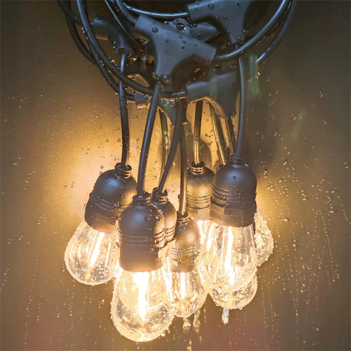 Garden Garland Light 10M 20X Bulb LED E27 + Waterproof Cable Light color warm white