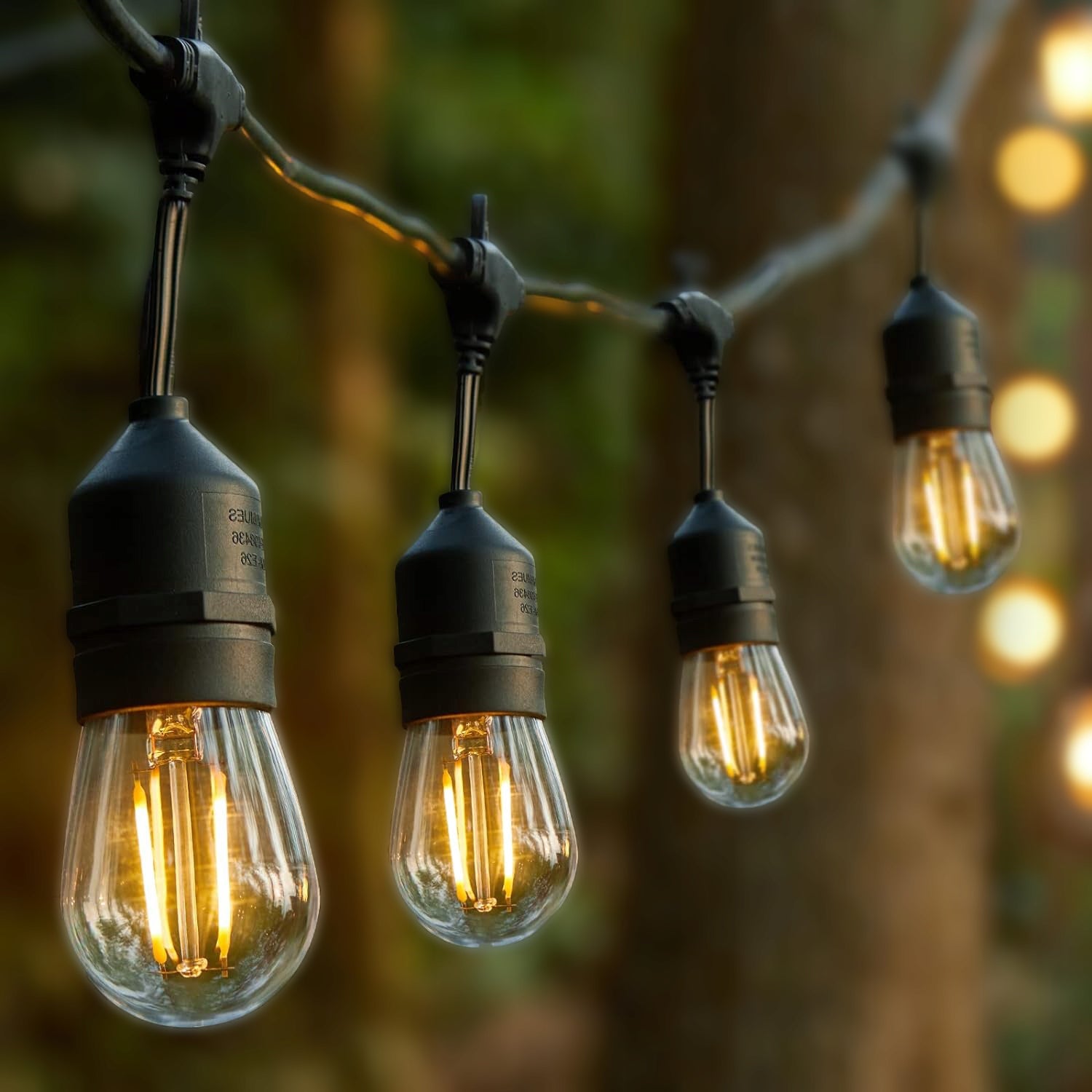 Garden Garland Light 15M 15X LED Bulb E27 Waterproof Cord Number of light points 11 - 20