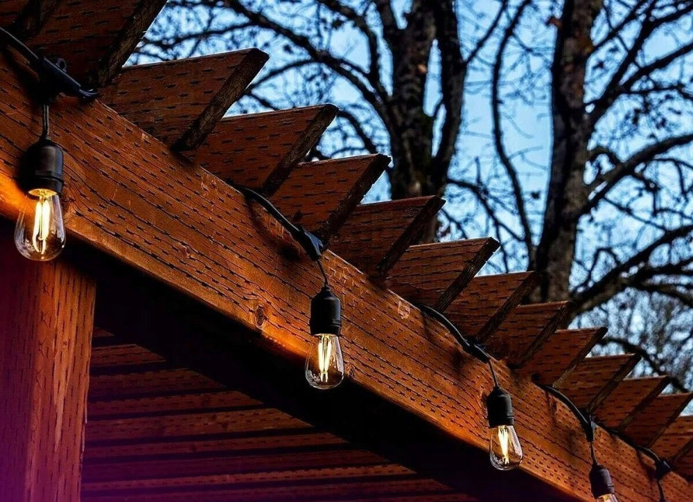 Garden Garland Light 15m+16x LED Bulbs 1W Outdoor Waterproof Length 1500 cm