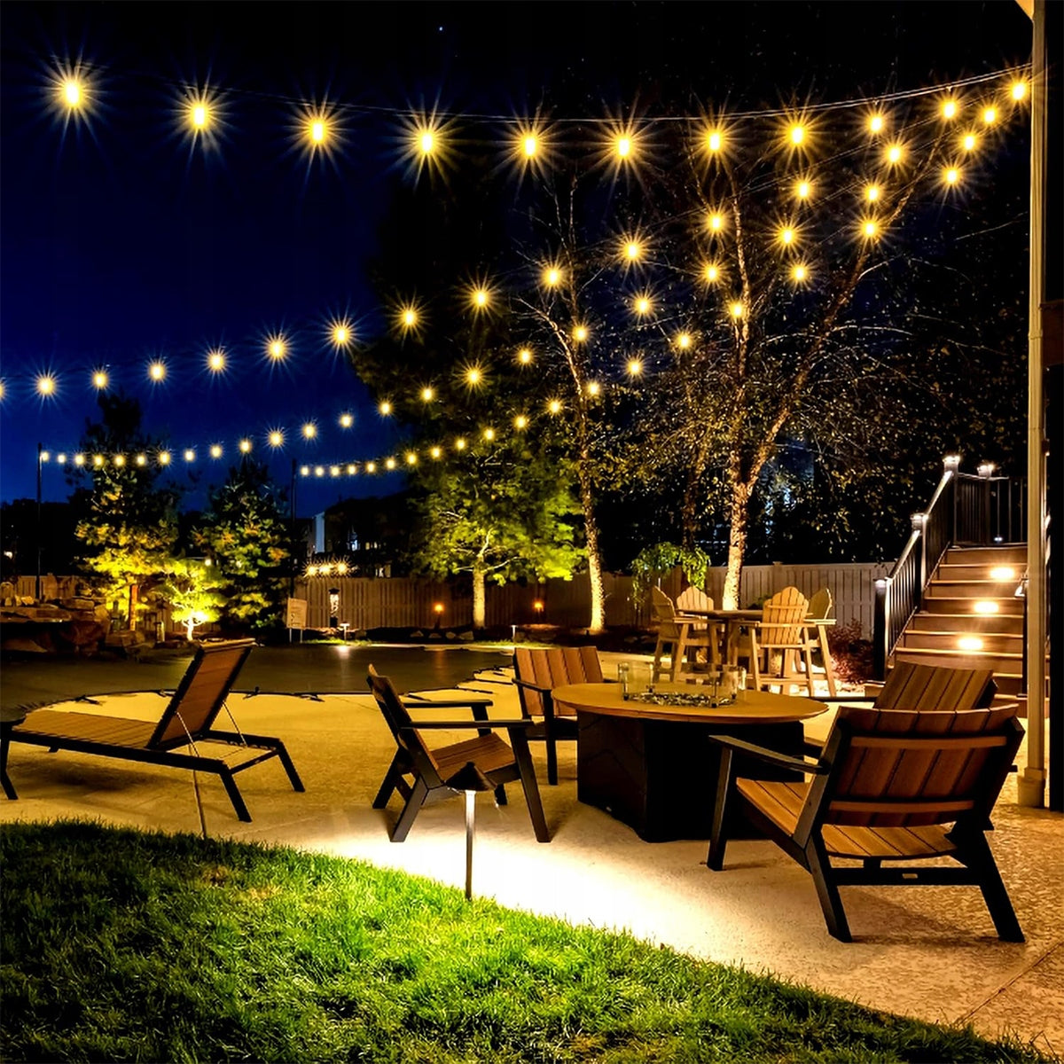 Garden Garland Light 50X LED Bulb 30M Outdoor Lights Number of light points 41 - 50