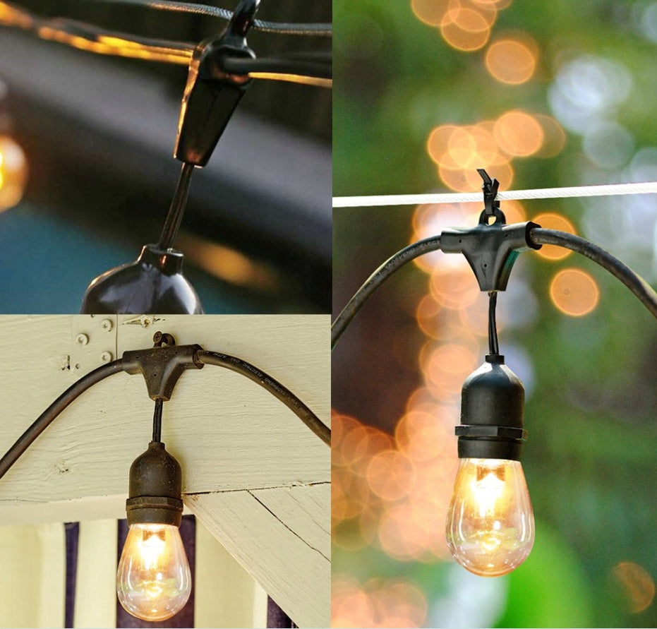 Garden Garland Light Chain Outdoor Waterproof 30x Bulbs 30m Globe diameter 4 cm