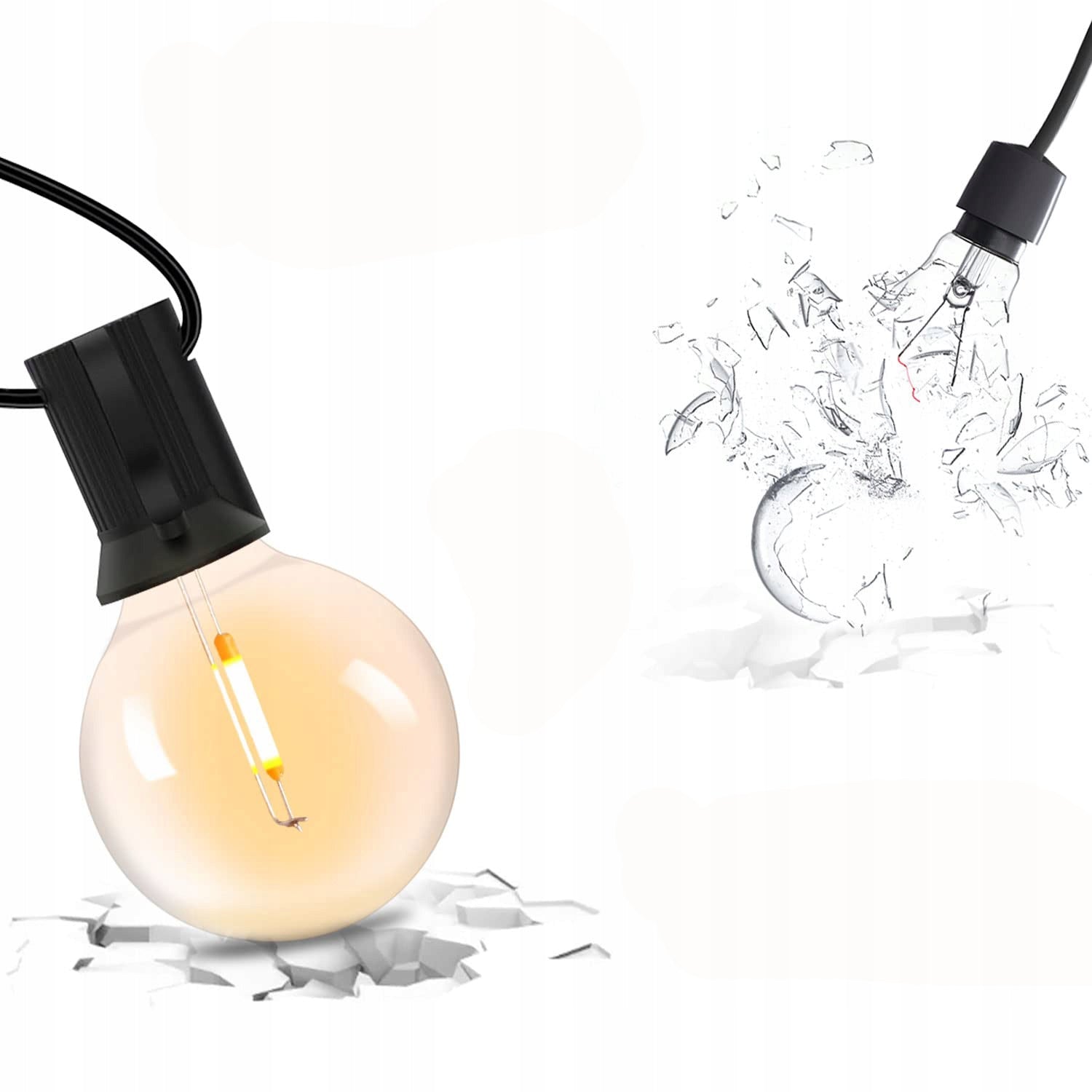 Garden Garland Outdoor Light Chain Decorative 25 LED BULB 7.5m Energy efficiency class - old classification A