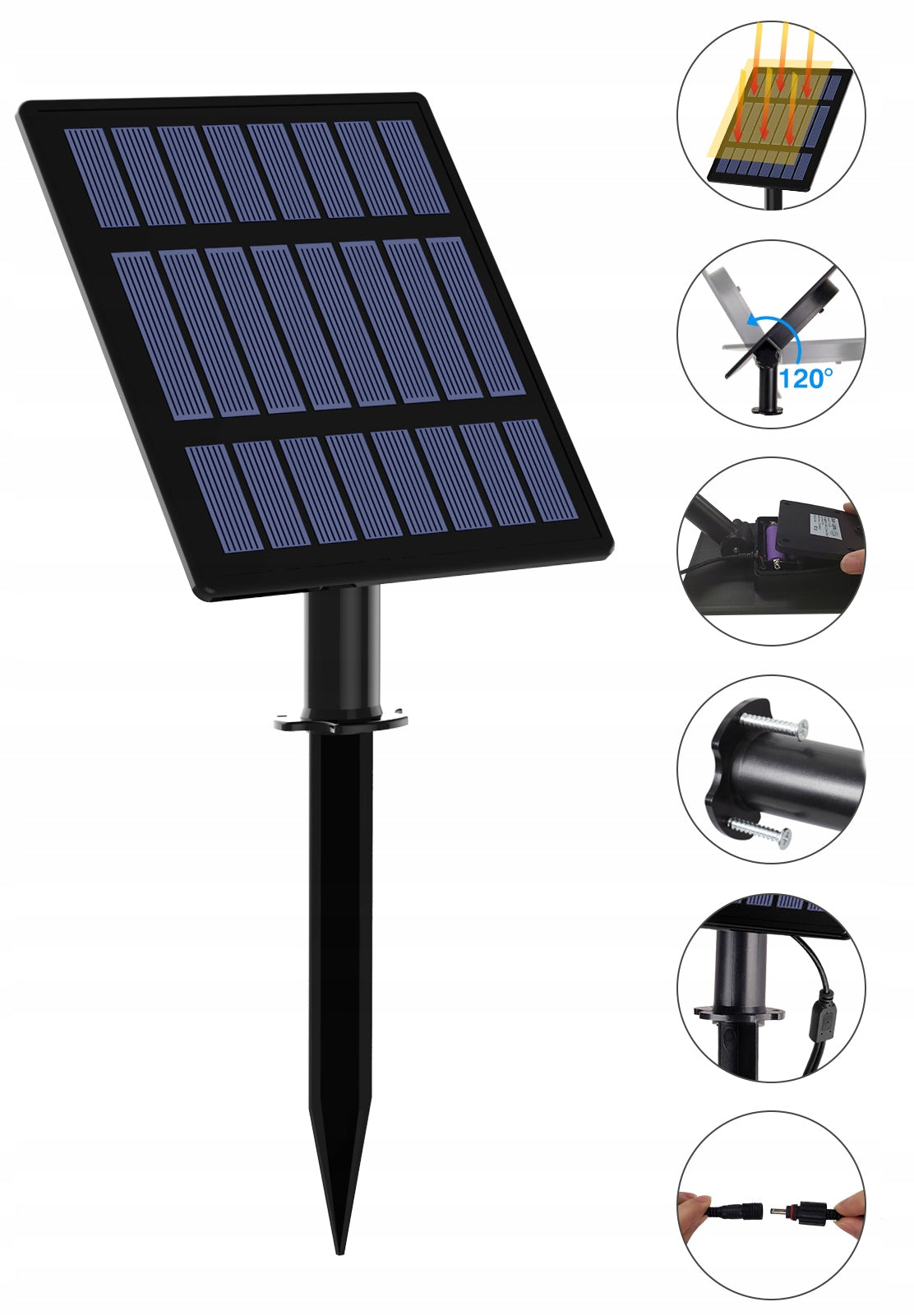 Garden Garland Solar Garden Lights 20m 20x LED Bulb E27 + Remote Control Manufacturer code Lampa Solarna LSOL-018