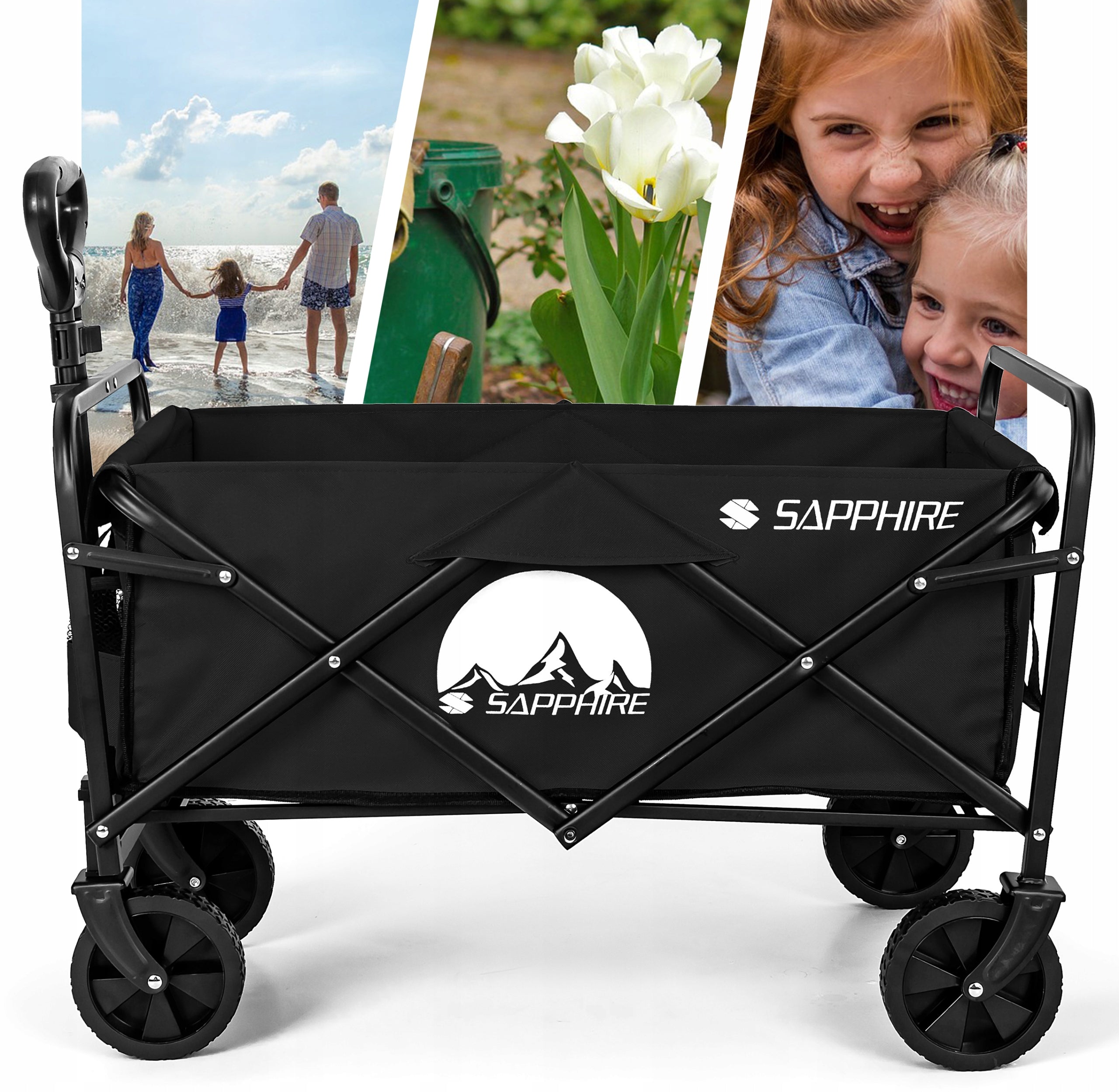 Garden Hiking CART Large Transport Folding Cover 80L Manufacturer code WOZEK_TURYSTYCZNY_CZARNY_ST165