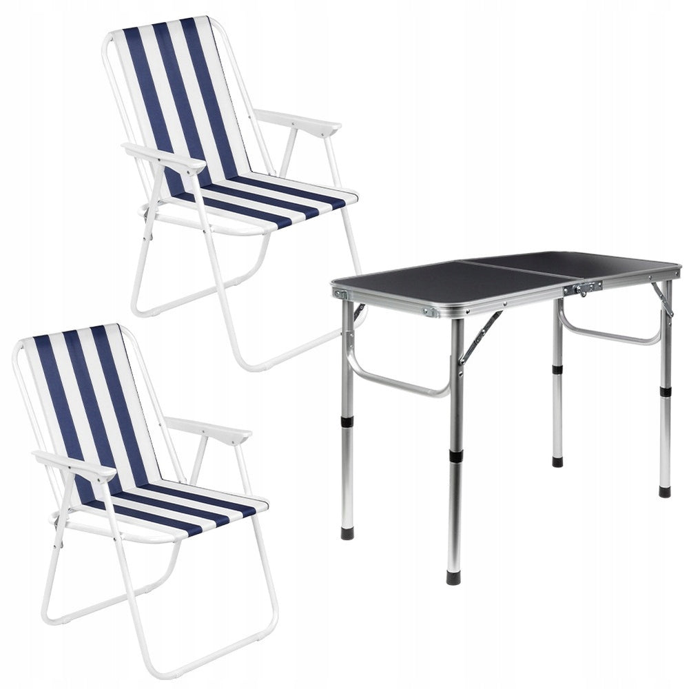 Garden Hiking Furniture Camping Balcony Table + 2x Folding Chairs Manufacturer code 5900670137196