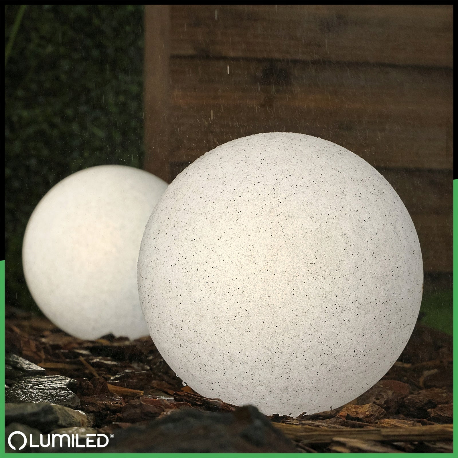 Garden Lamp BALL 230V 20CM TERRESTRIAL HAMMERED LED E27 STONE WIRE Diameter/width 20 cm