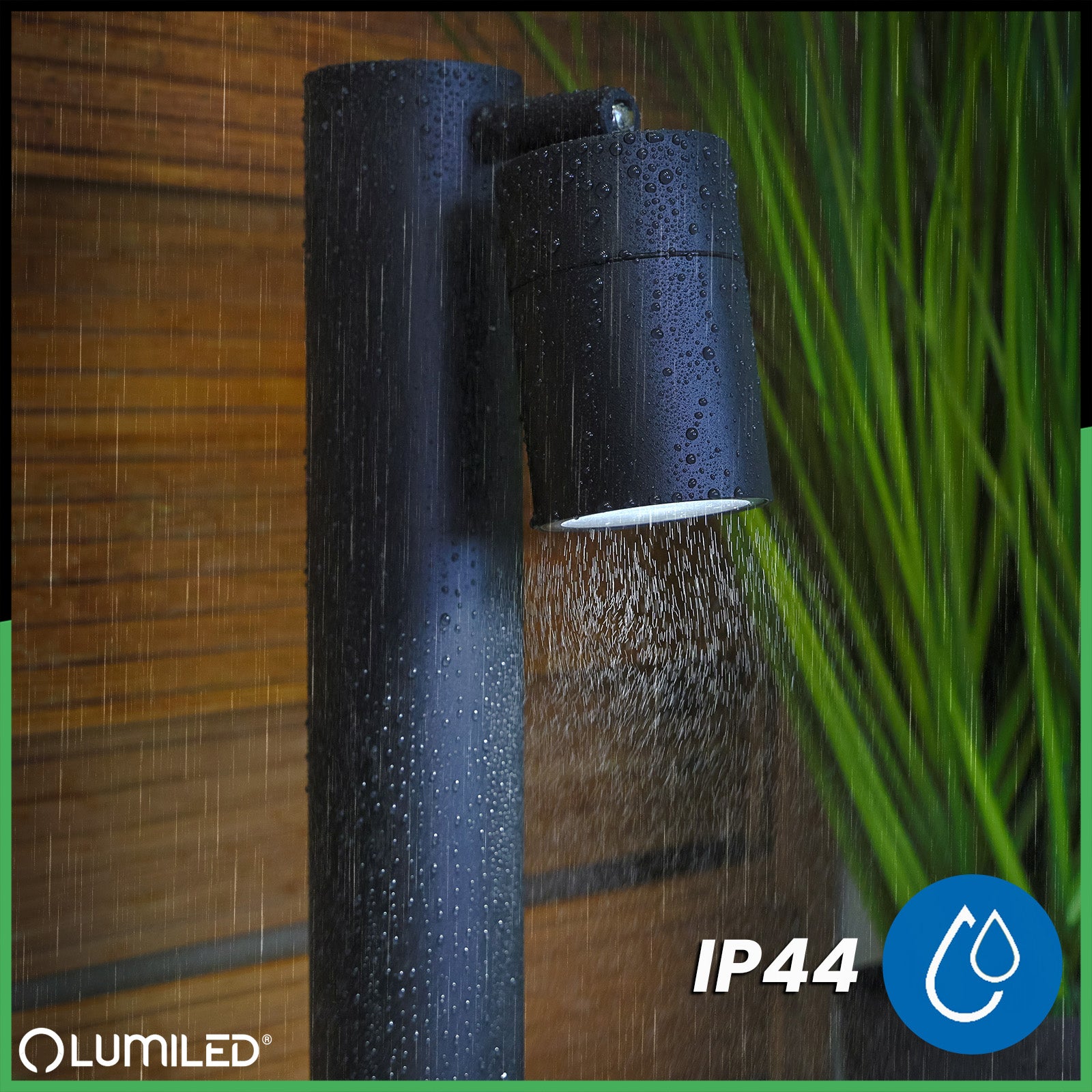 Garden Lamp Fixture POST Outdoor Headlight for LED GU10 Standing 45 cm Power supply mains