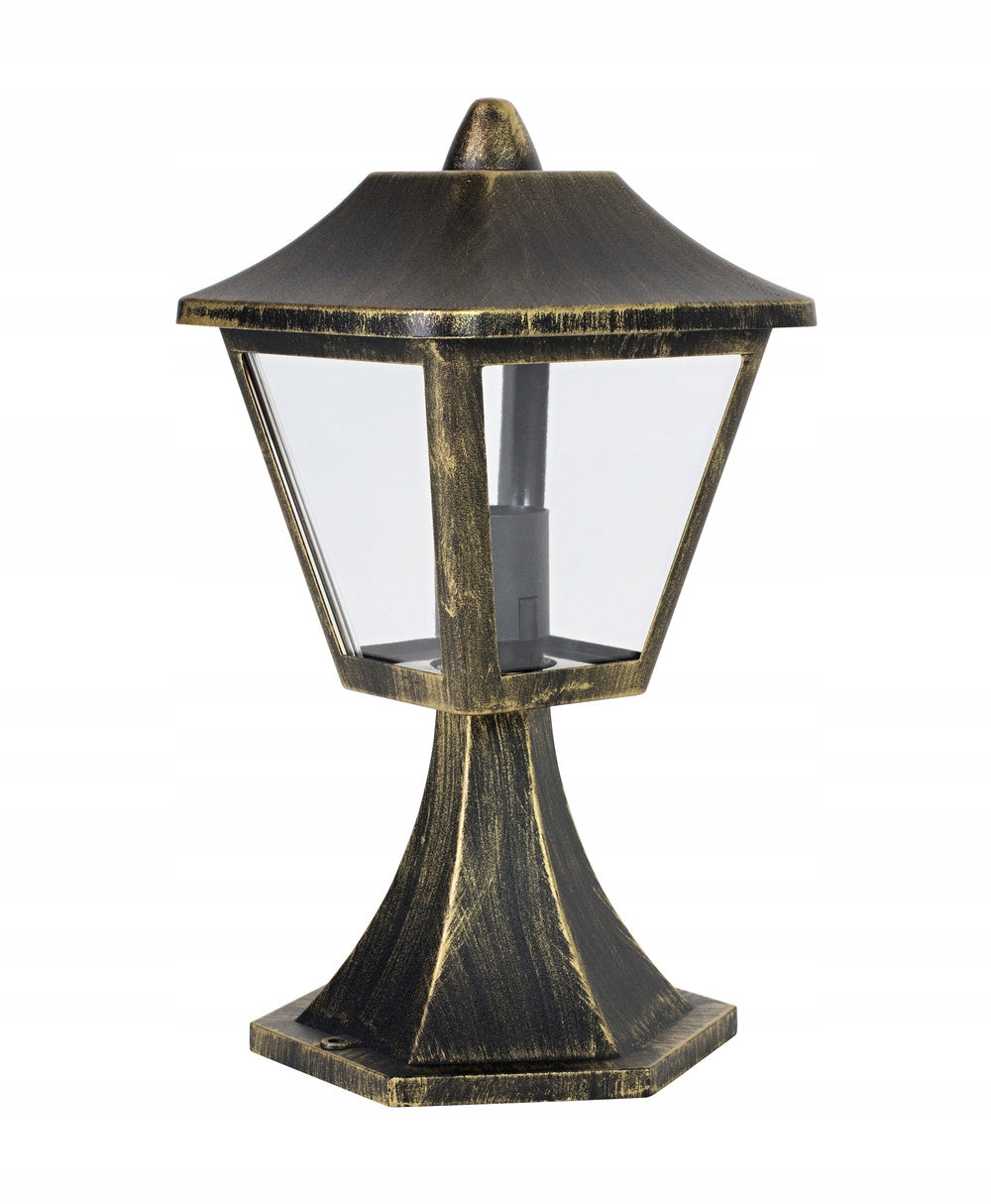 Garden Lamp Outdoor Lantern Standing E27 Black Gold IP44 Osram Packaging status original