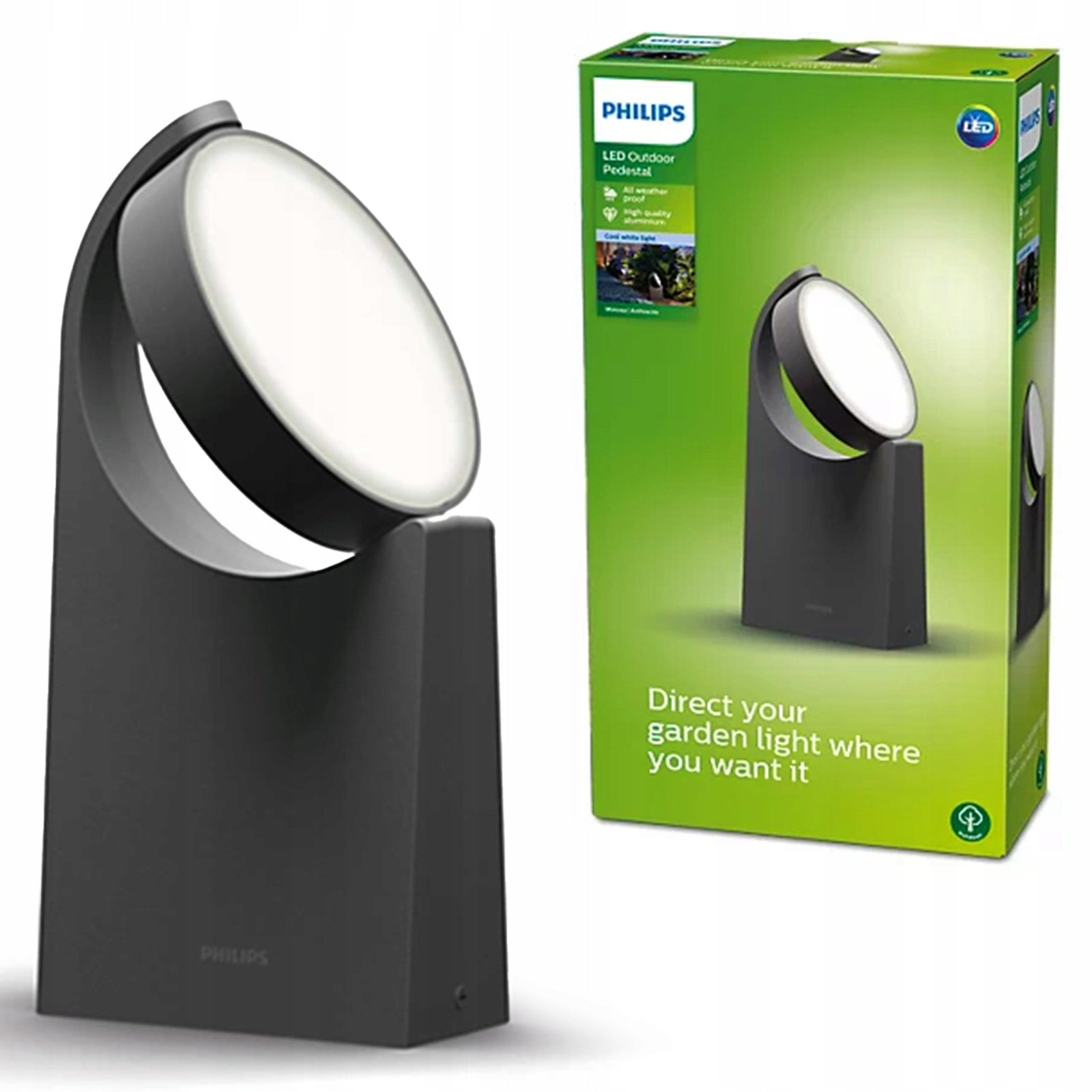 Garden Lamp Outdoor POST 25cm LED 7W 680lm 4000K IP44 Philips