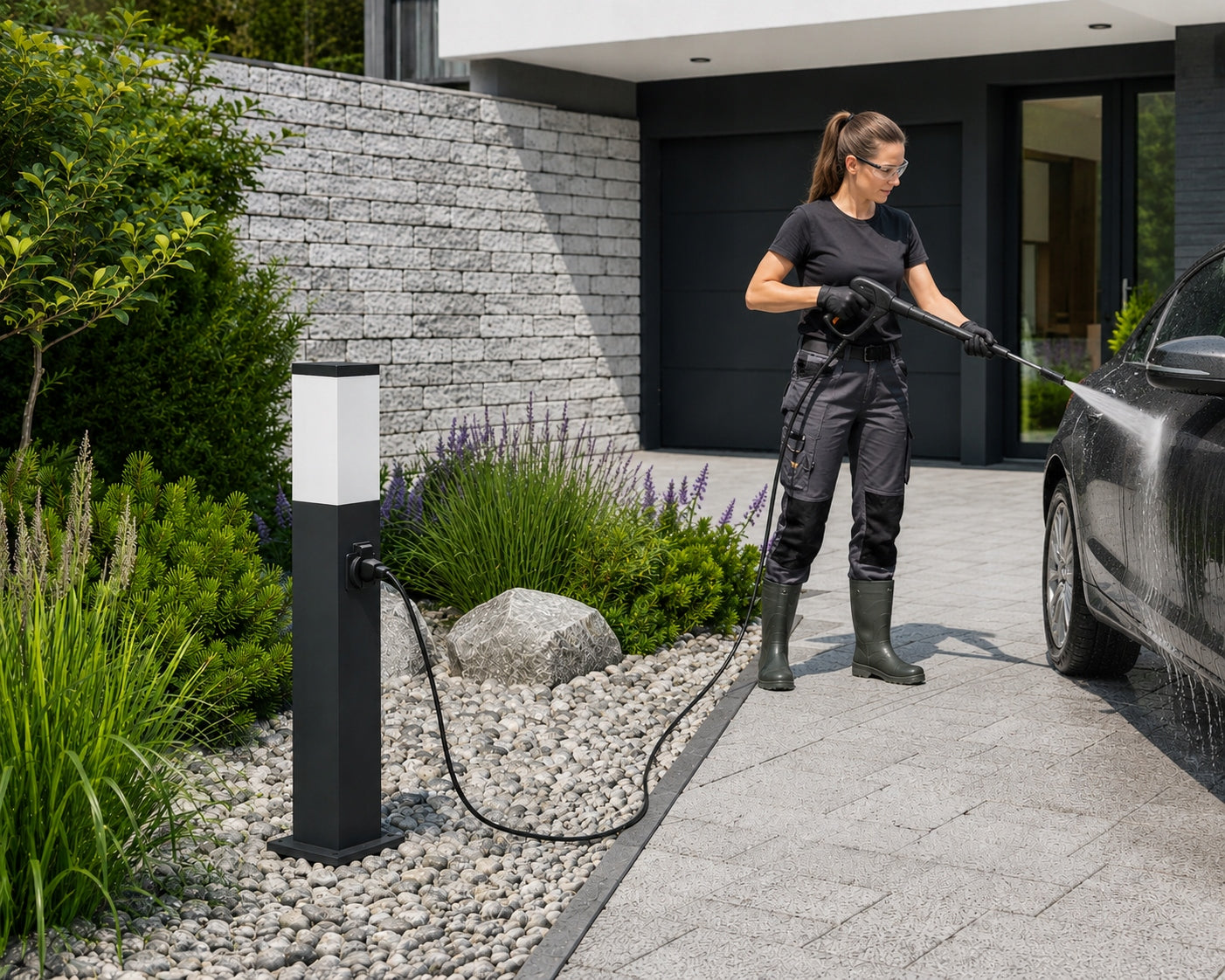 Garden Lamp Outdoor Standing E27 LED Post 45 cm + socket 230V Manufacturer code 6775