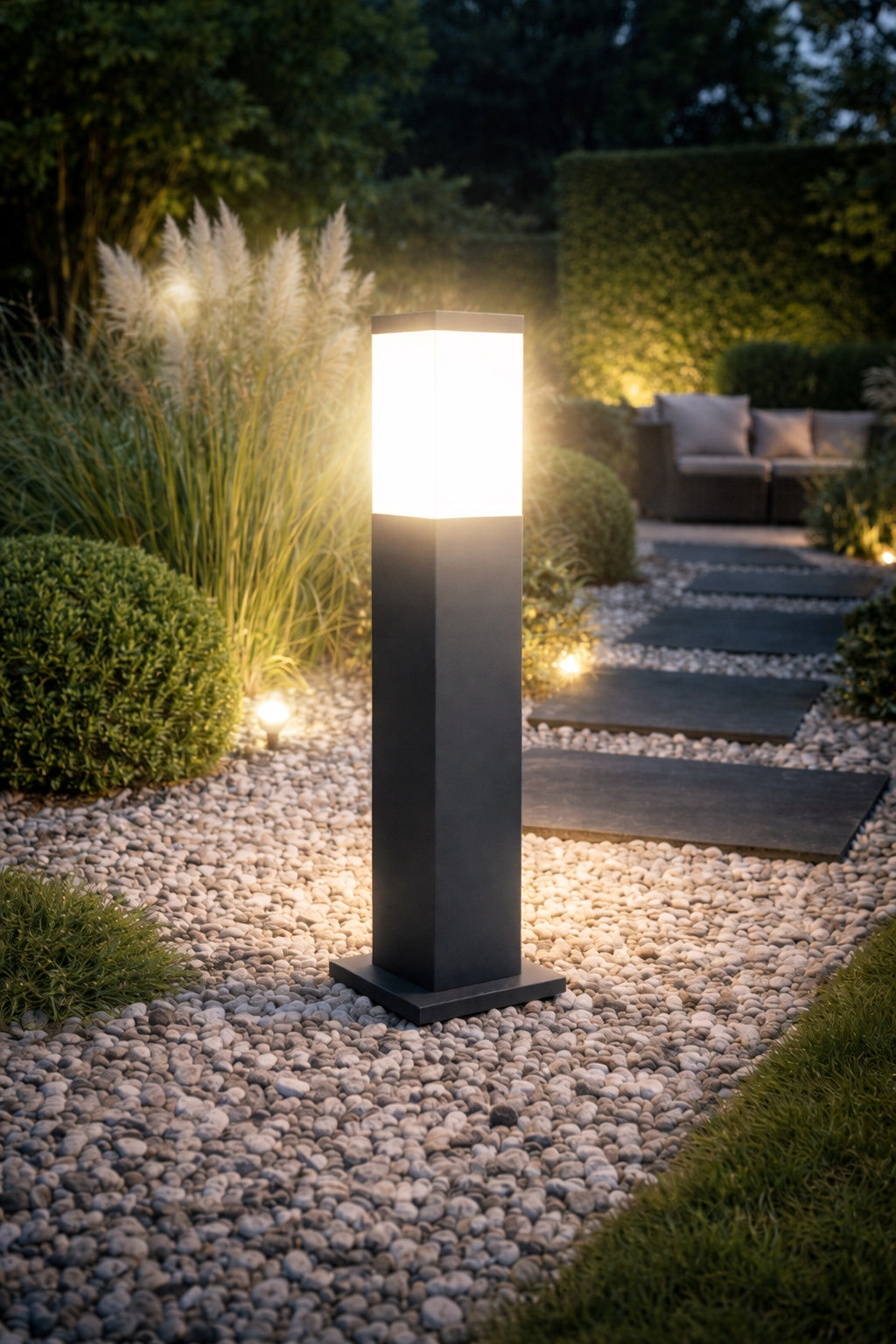 Garden Lamp Outdoor Standing E27 LED Post 65 cm Premium Packaging status original