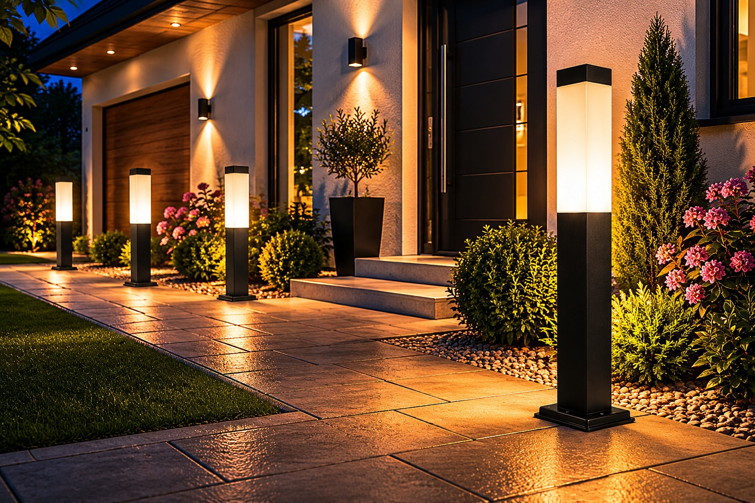 Garden Lamp Standing Garden Post LED 60cm E27 Decorative High Quality Manufacturer code Lampa Ogrodowa Stojąca Słupek Ogrodowy 60cm