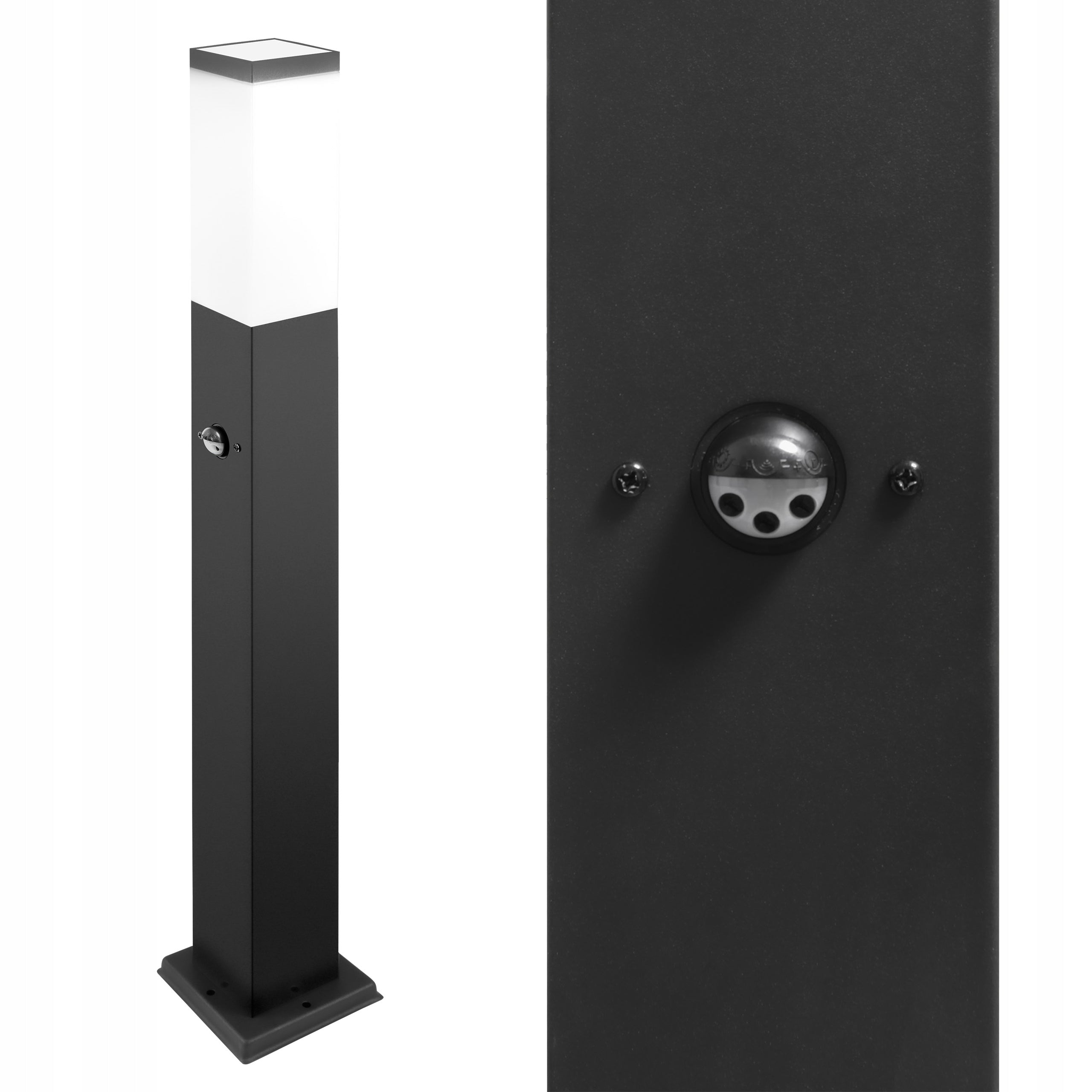Garden Lamp Standing LED Post 65cm Outdoor MOTION SENSOR E27 Black Packaging status original
