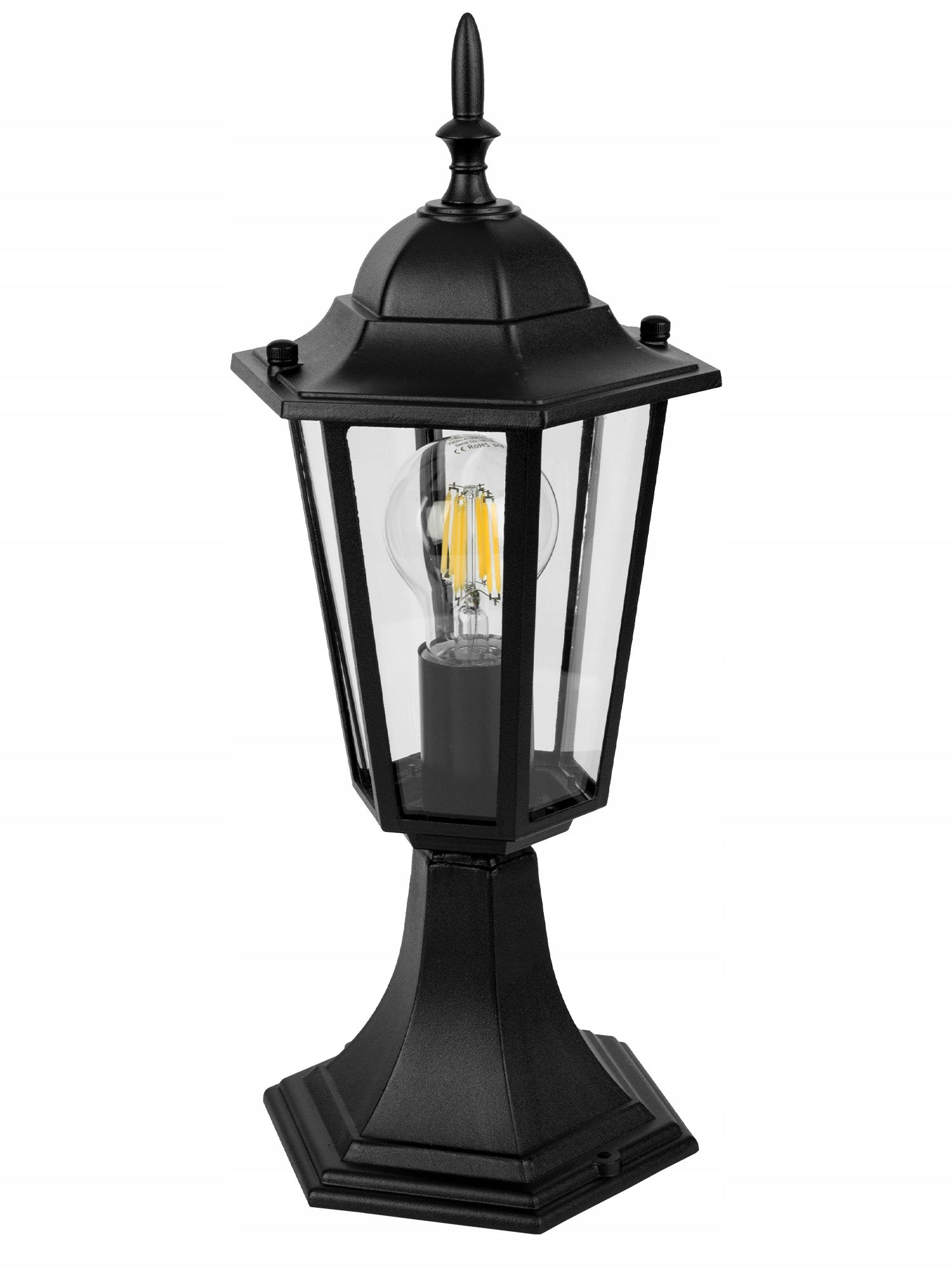 Garden Lamp Standing Lantern Post for LED E27 DECORATIVE Black Color black