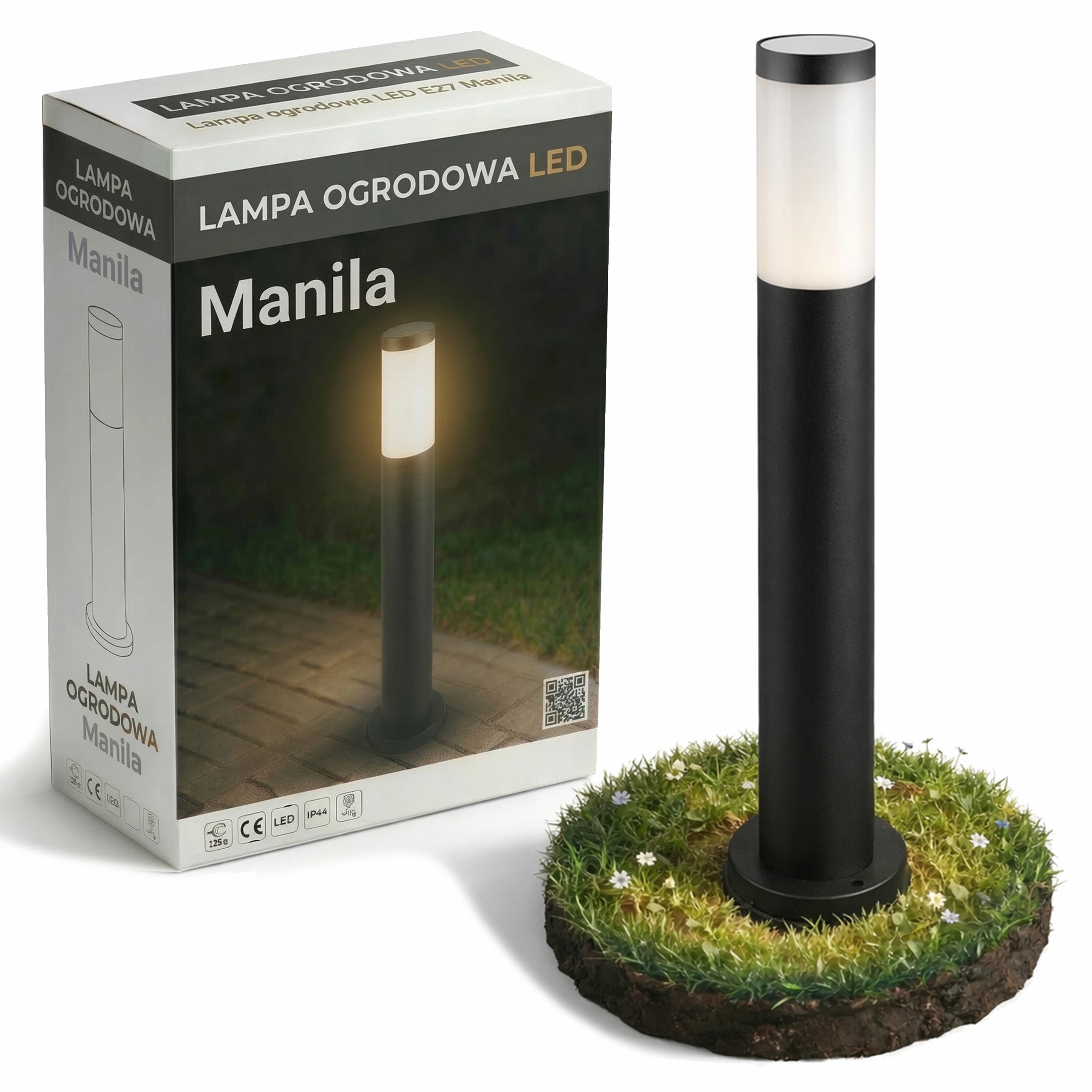Garden Lamp Standing Post 65cm Outdoor E27 LED